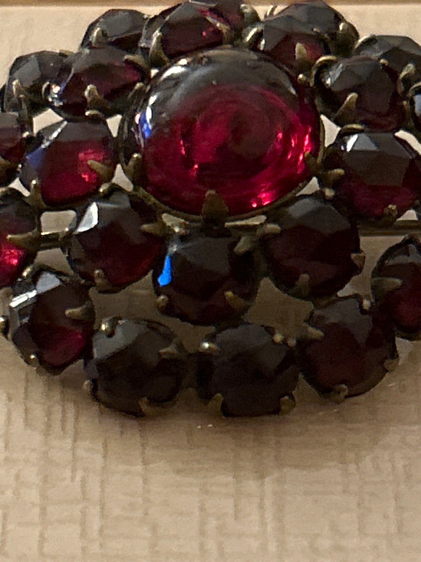Antique Bohemian Garnet brooch.