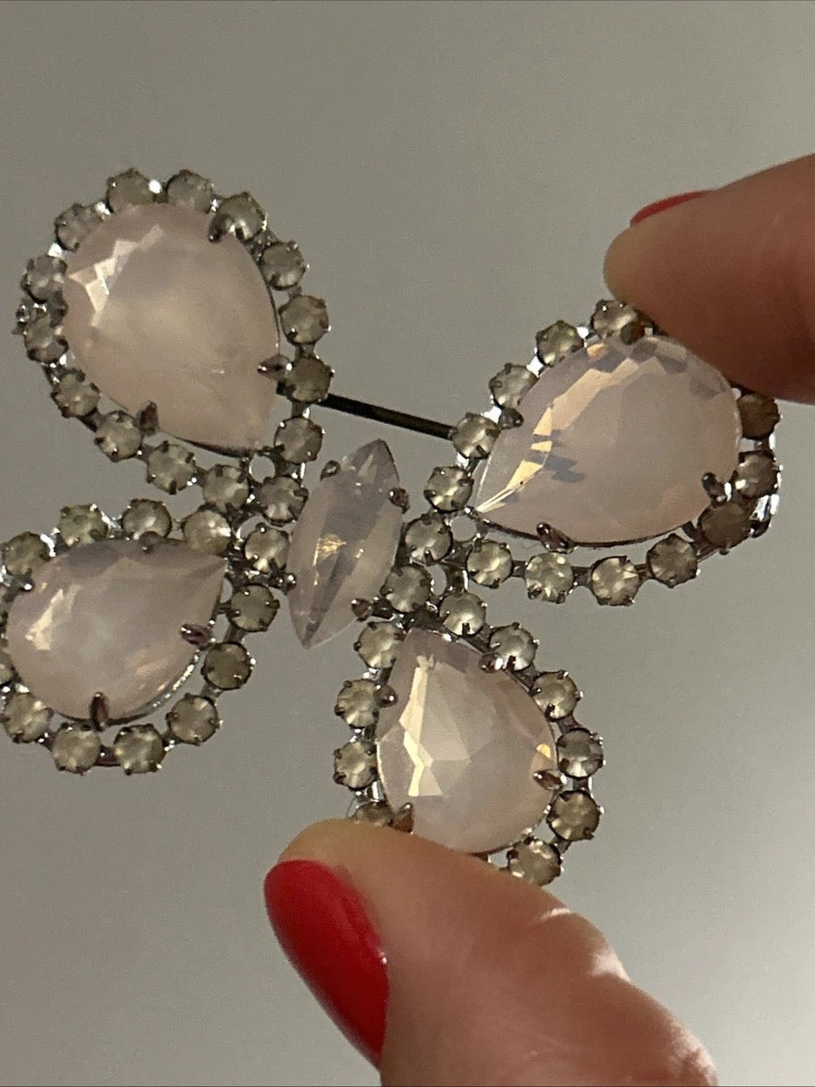 Christian Dior Vintage 1950s Crystal beautiful
Butterfly Brooch.