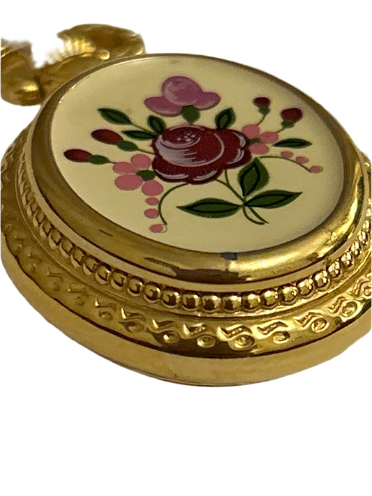 Exceptional Hermes Vintage Pendant Watch Manual Winding Swiss Enamel RARE