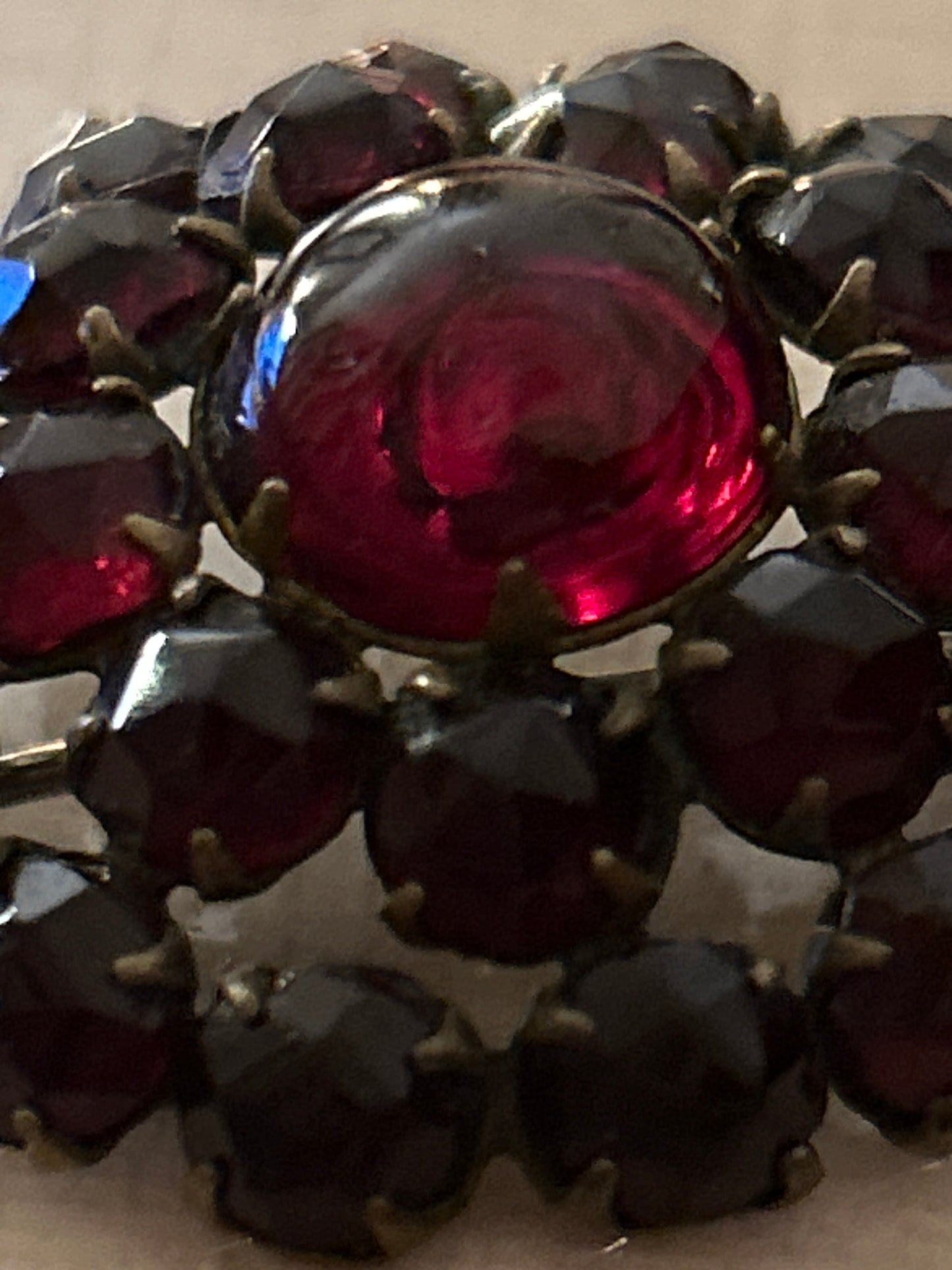 Antique Bohemian Garnet brooch.