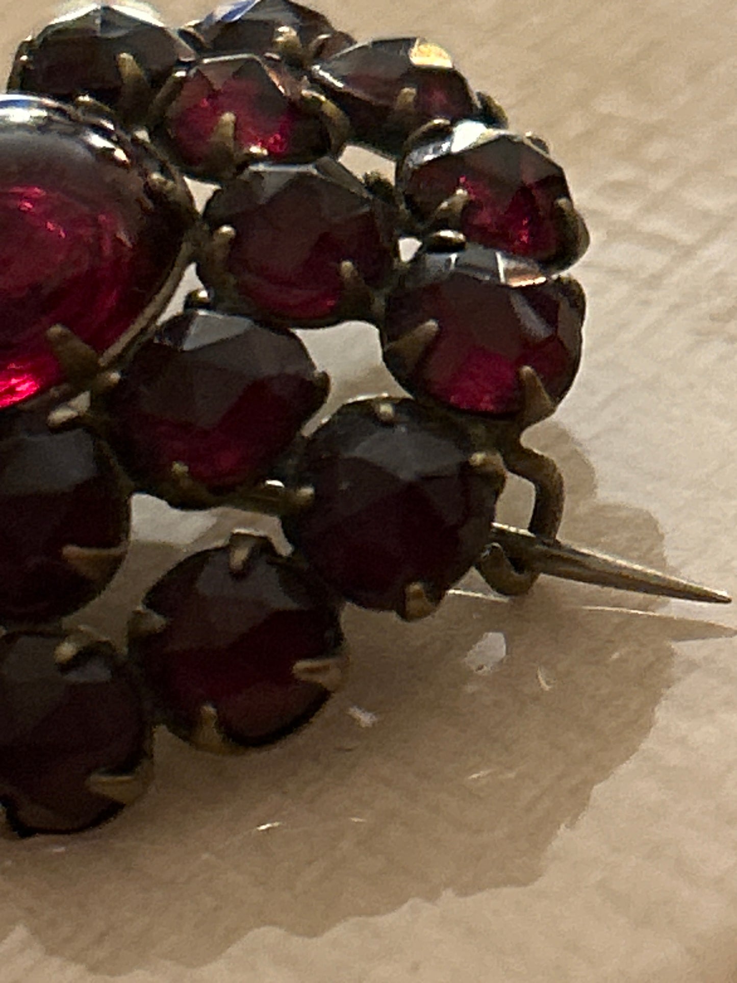 Antique Bohemian Garnet brooch.