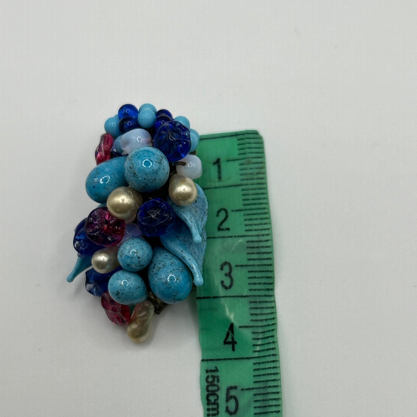 Louis Rousselet Vintage brooch French Glass Stones 1930s