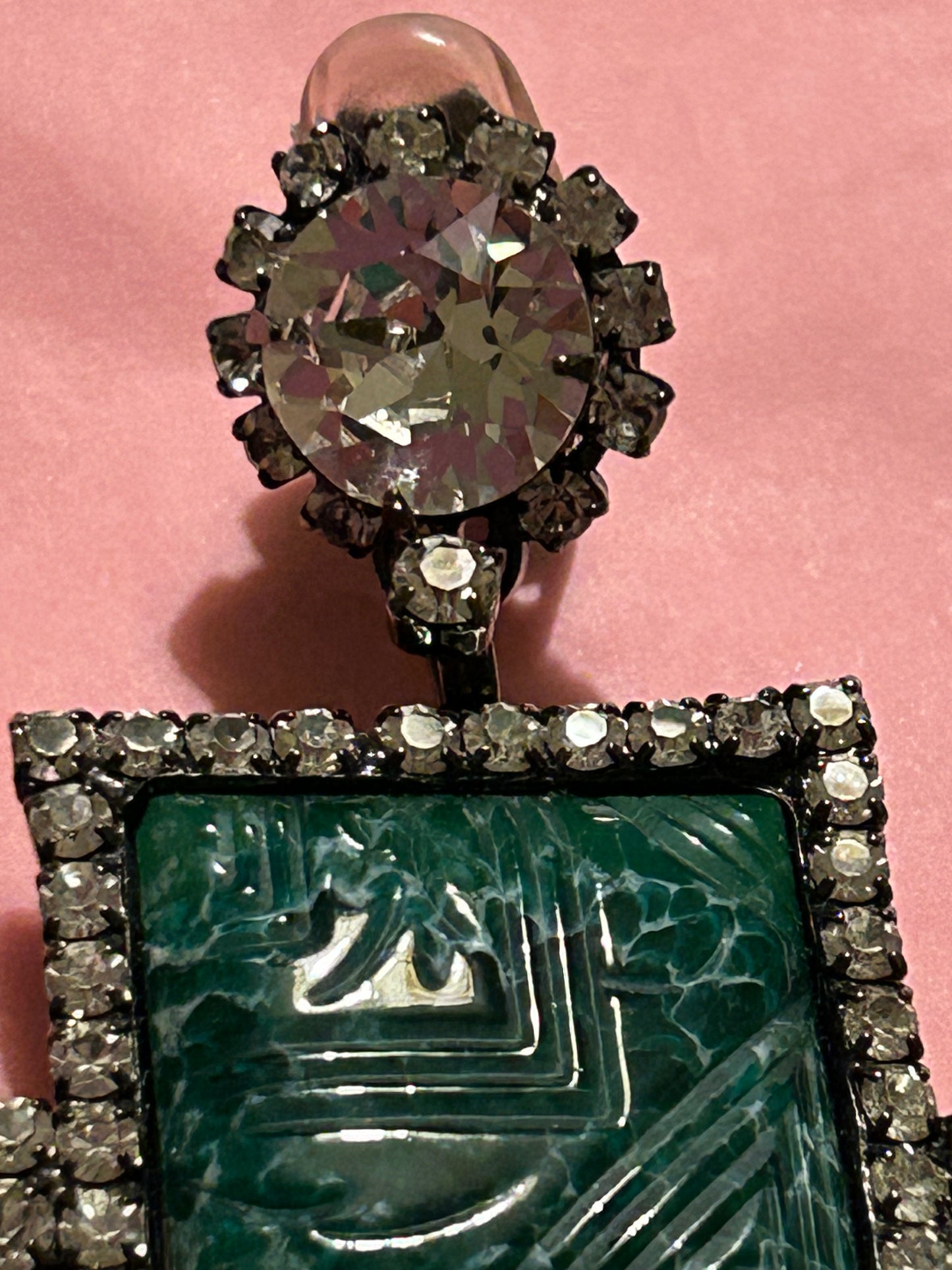 Vintage Earrings Signed Moans Couture Runway