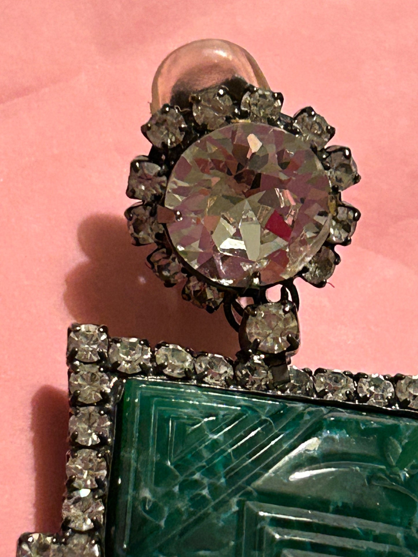 Vintage Earrings Signed Moans Couture Runway