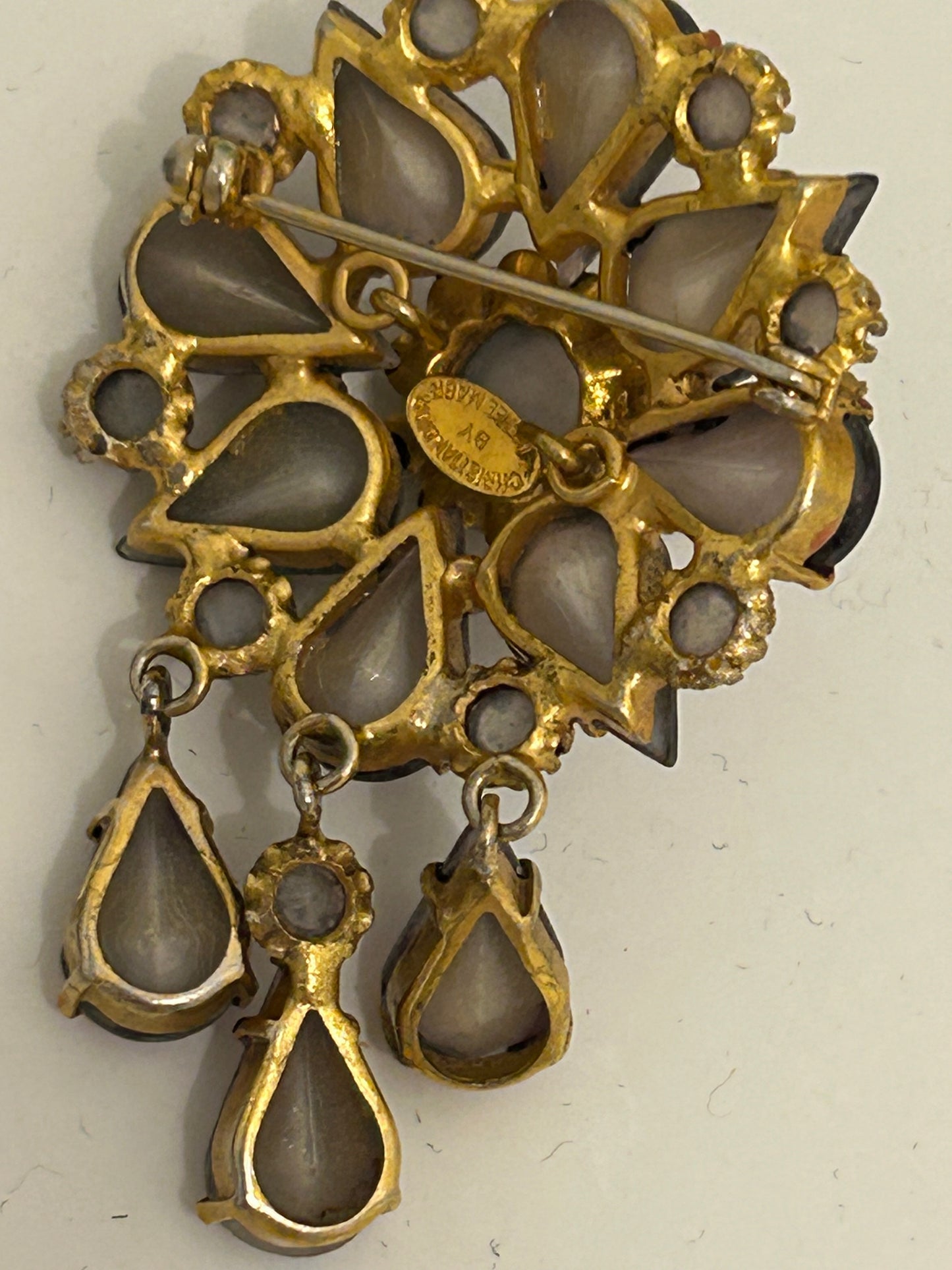 Christian Dior Vintage Brooch Mitchel Maer 1950s. Fabulous Rare Piece