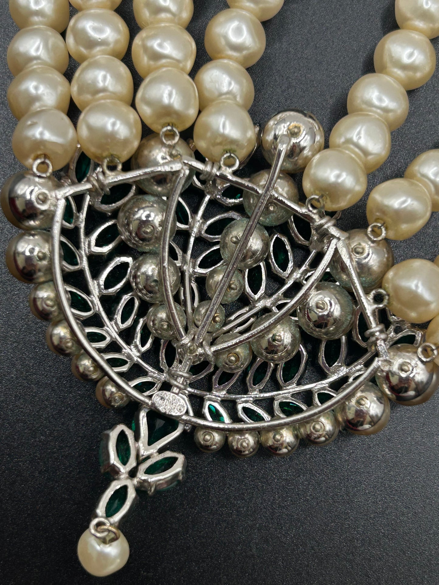 Christian Dior 1961 Vintage Rare Green Stones Necklace