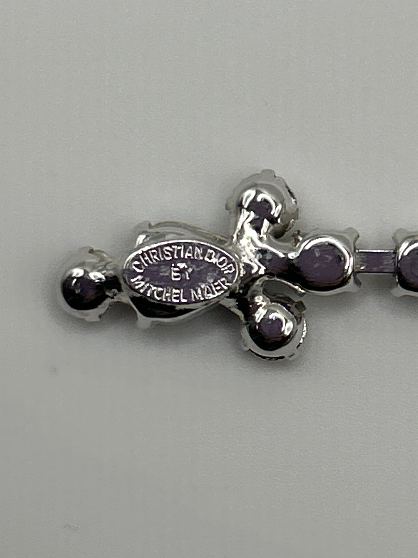 Christian Dior Mitchel Maer vintage 1950s necklace green crystals.