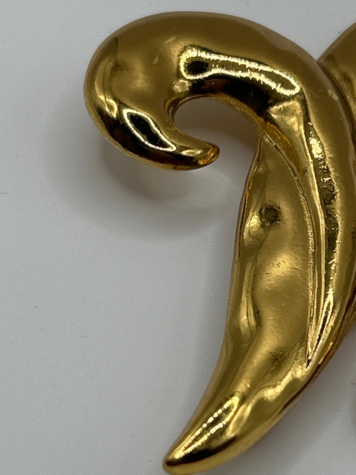 Yves Saint Laurent Vintage Gold-tone Metal Brooch.