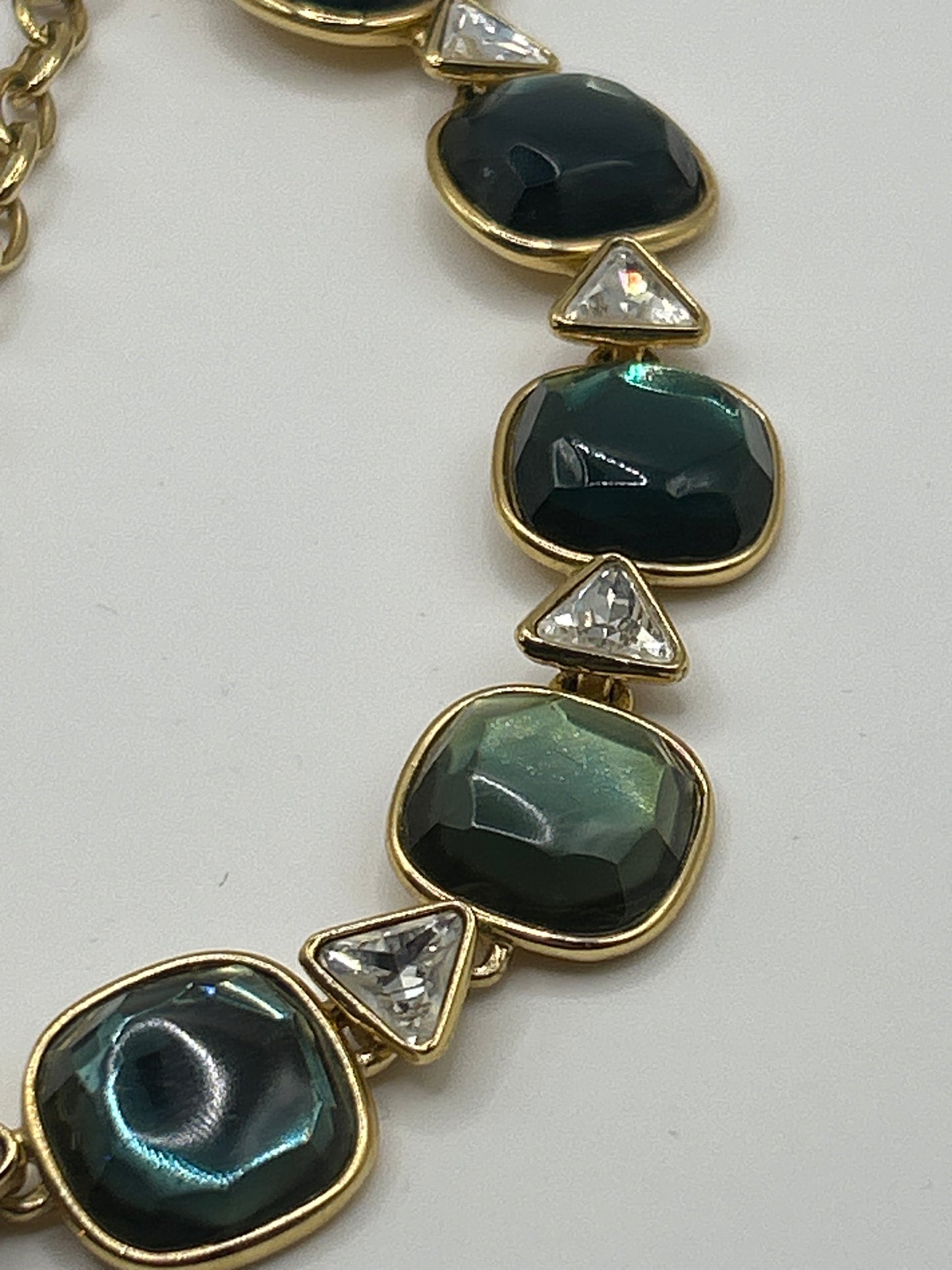 Yves Saint Laurent YSL vintage glass stones necklace. Robert Goossens 1980s.