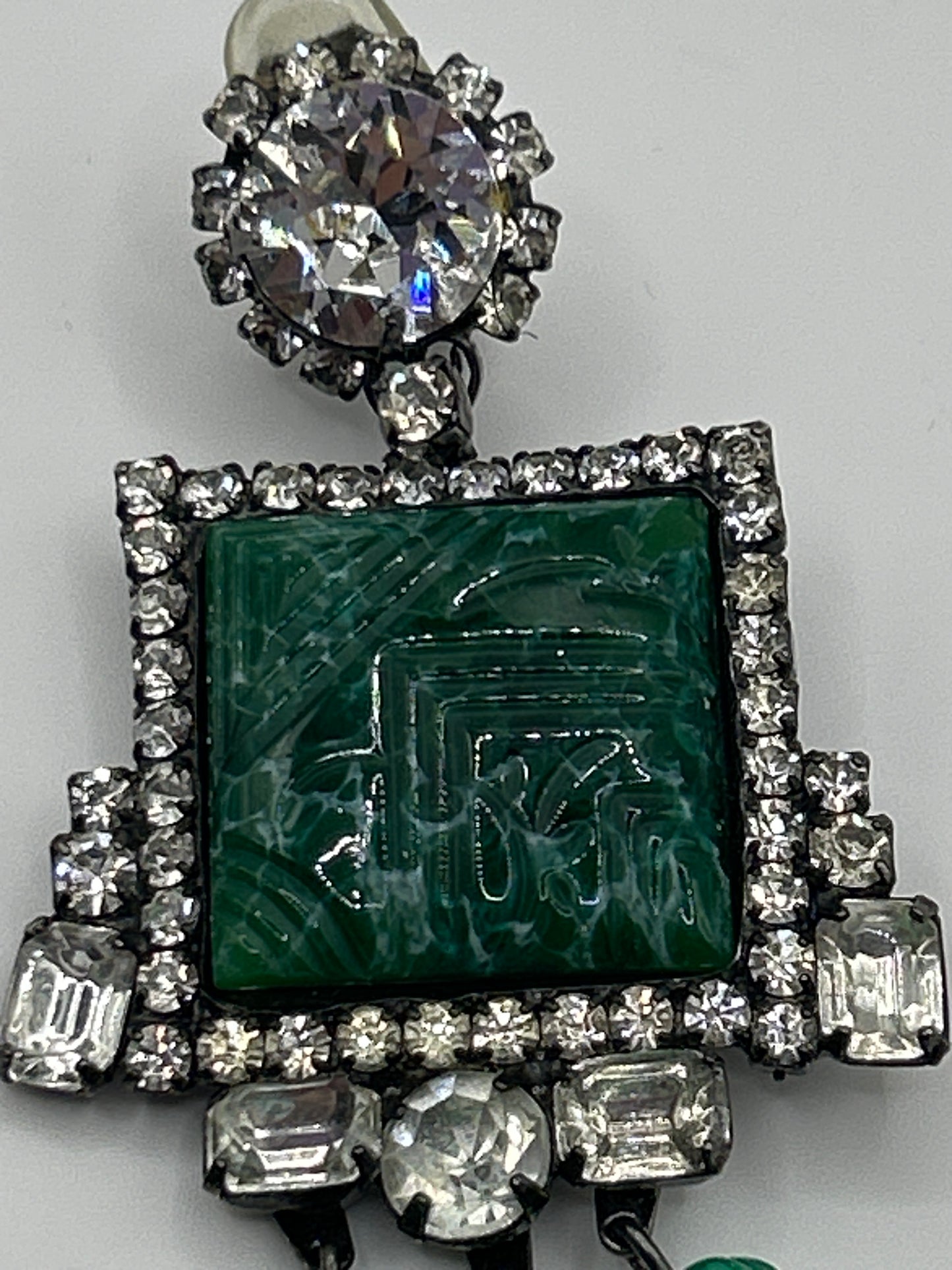 Vintage Earrings Signed Moans Couture Runway