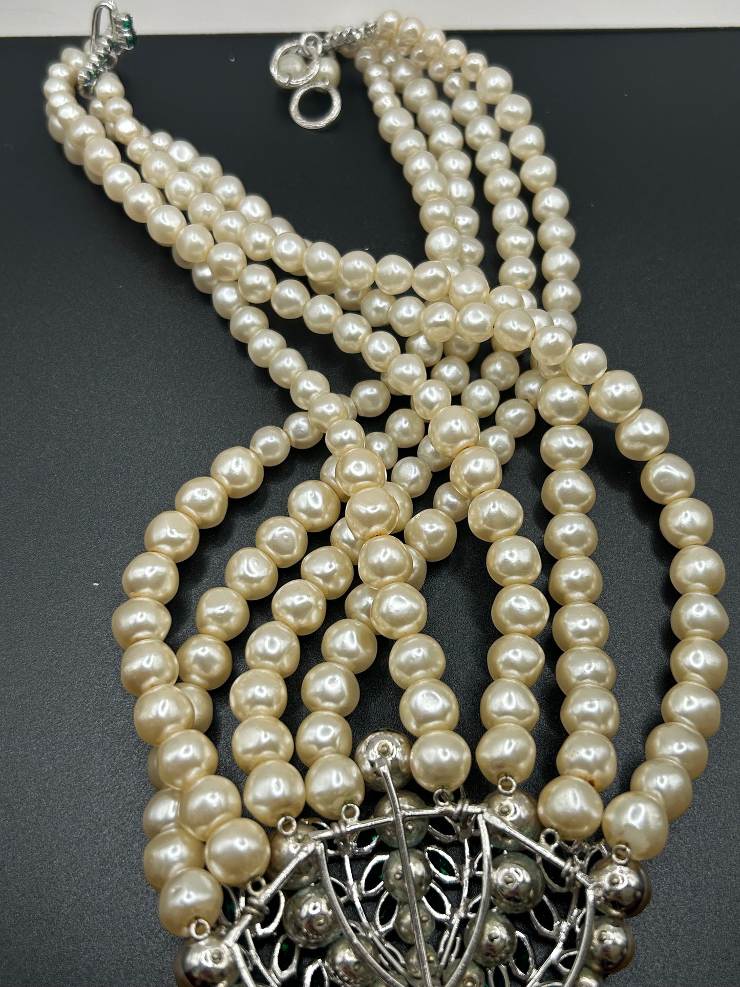 Christian Dior 1961 Vintage Rare Green Stones Necklace