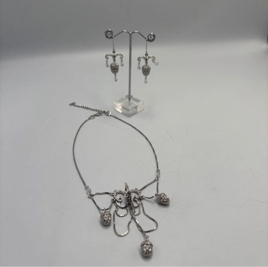 Christian Dior vintage 1997 acorn necklace with earrings . Galliano era .
