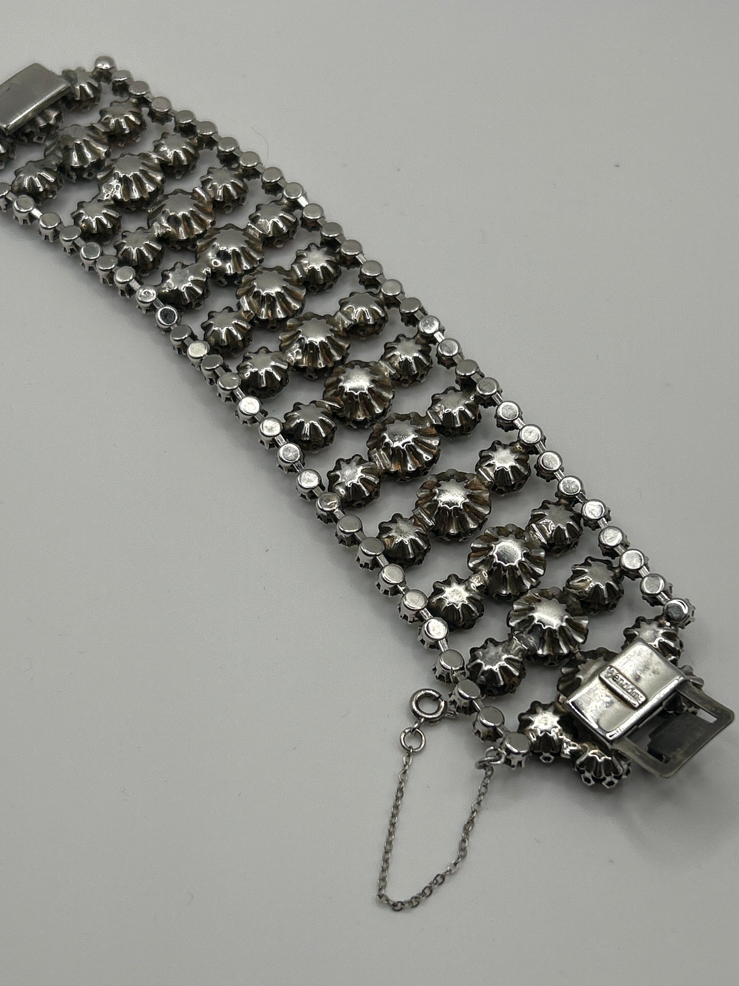 Vintage crystal multicoloured bracelet signed Vendome