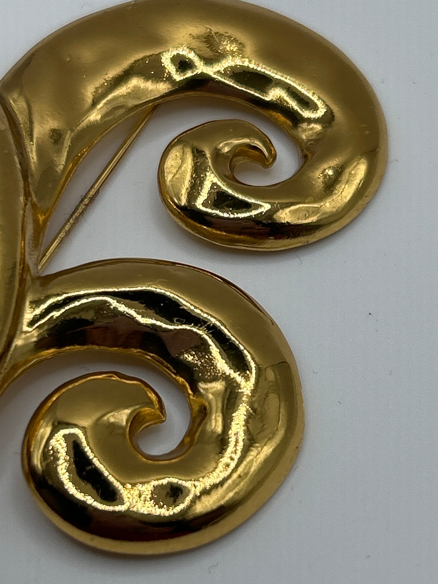 Yves Saint Laurent Vintage Gold-tone Metal Brooch.