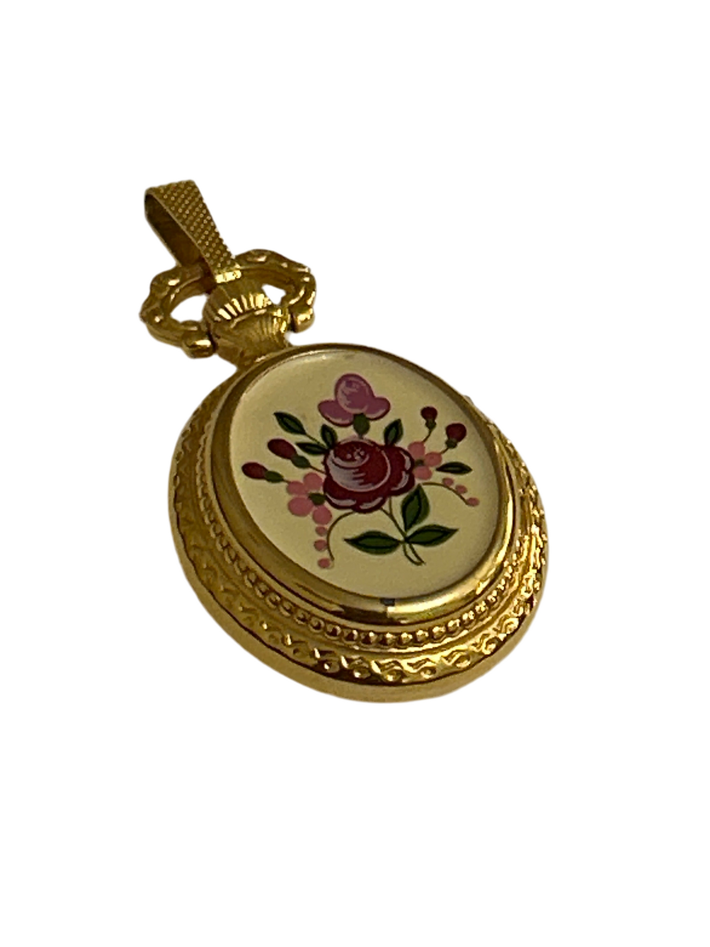 Exceptional Hermes Vintage Pendant Watch Manual Winding Swiss Enamel RARE
