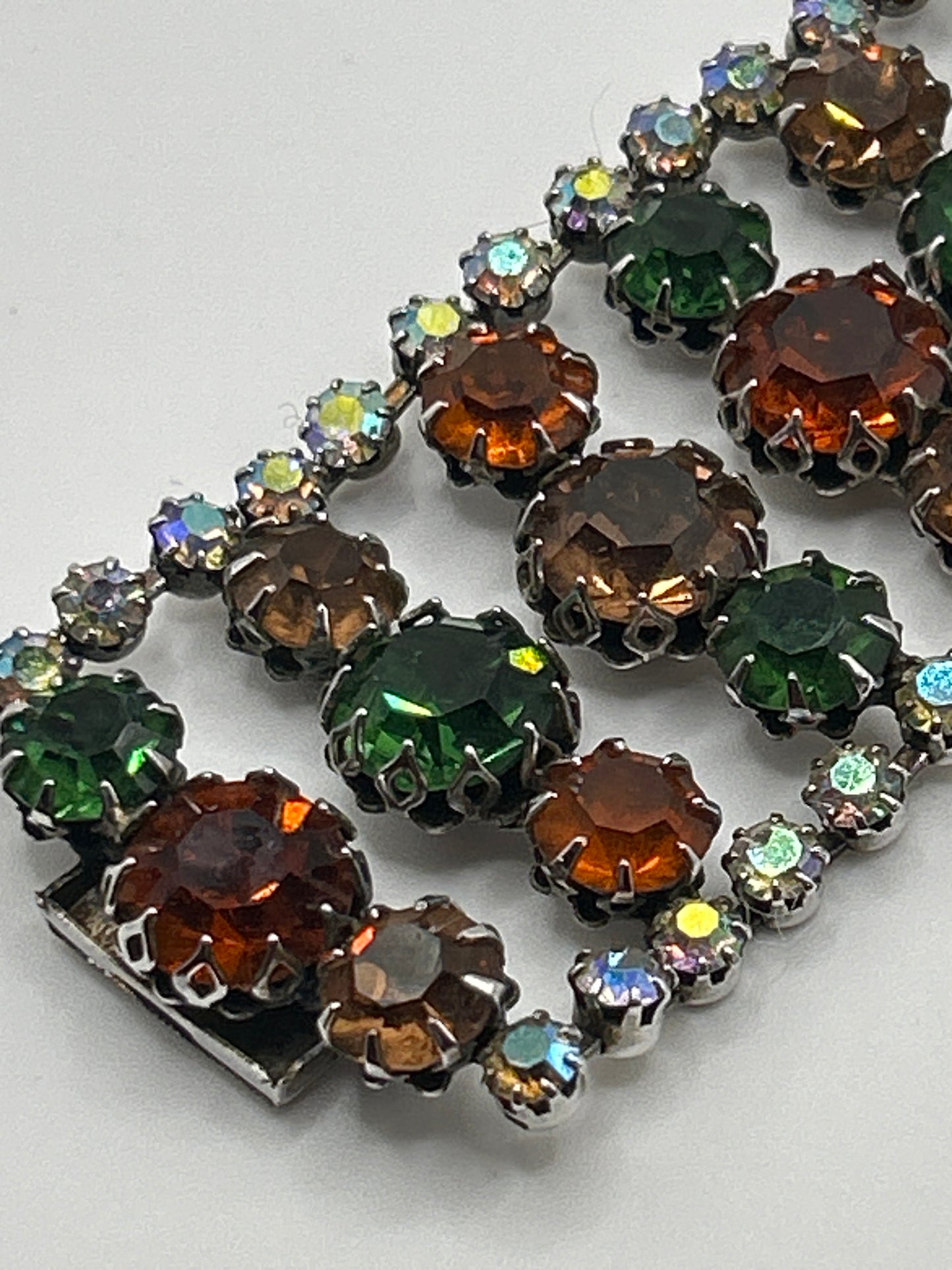 Vintage crystal multicoloured bracelet signed Vendome