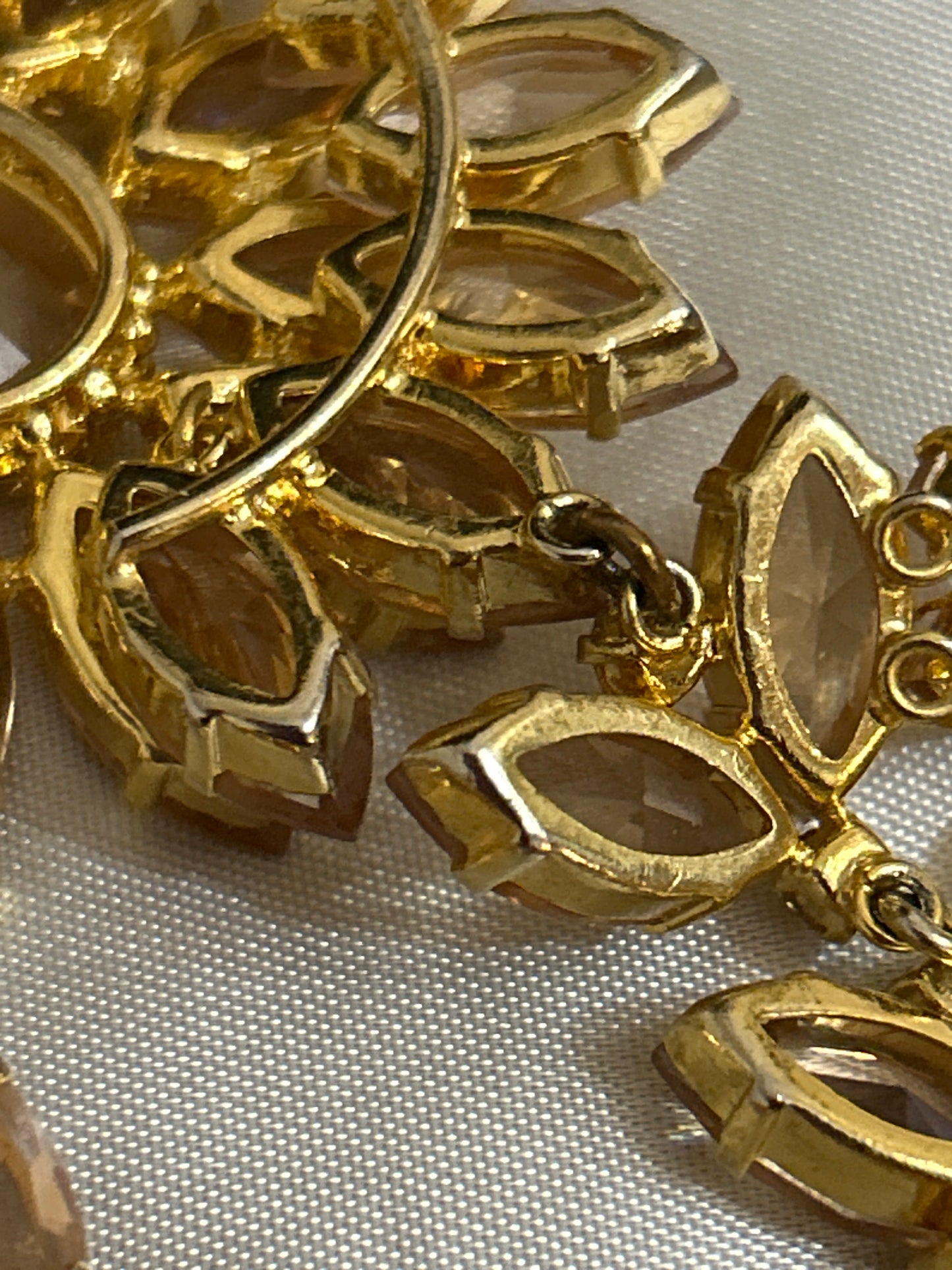 Christian Dior Vintage Signed 1961 Necklace Boxed Stunning Champagne Rhinestones