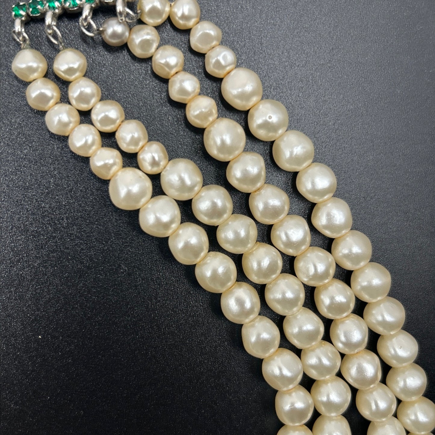 Christian Dior 1961 Vintage Rare Green Stones Necklace