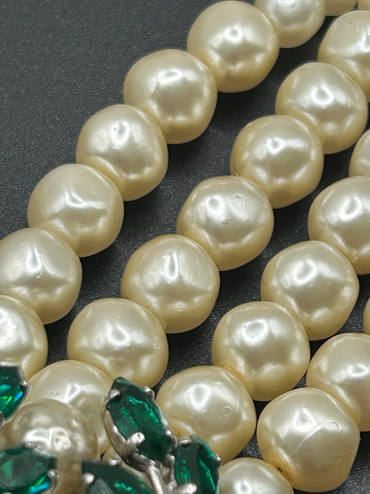 Christian Dior 1961 Vintage Rare Green Stones Necklace