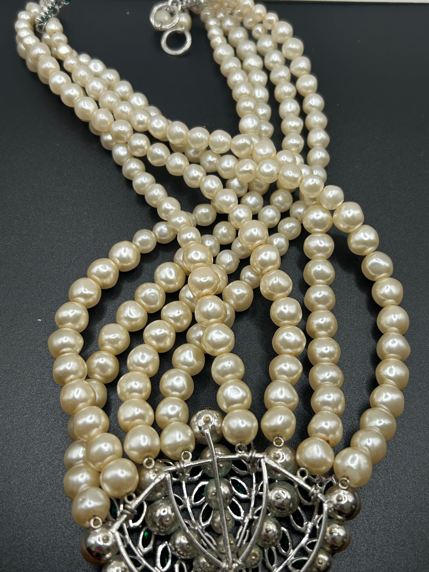 Christian Dior 1961 Vintage Rare Green Stones Necklace