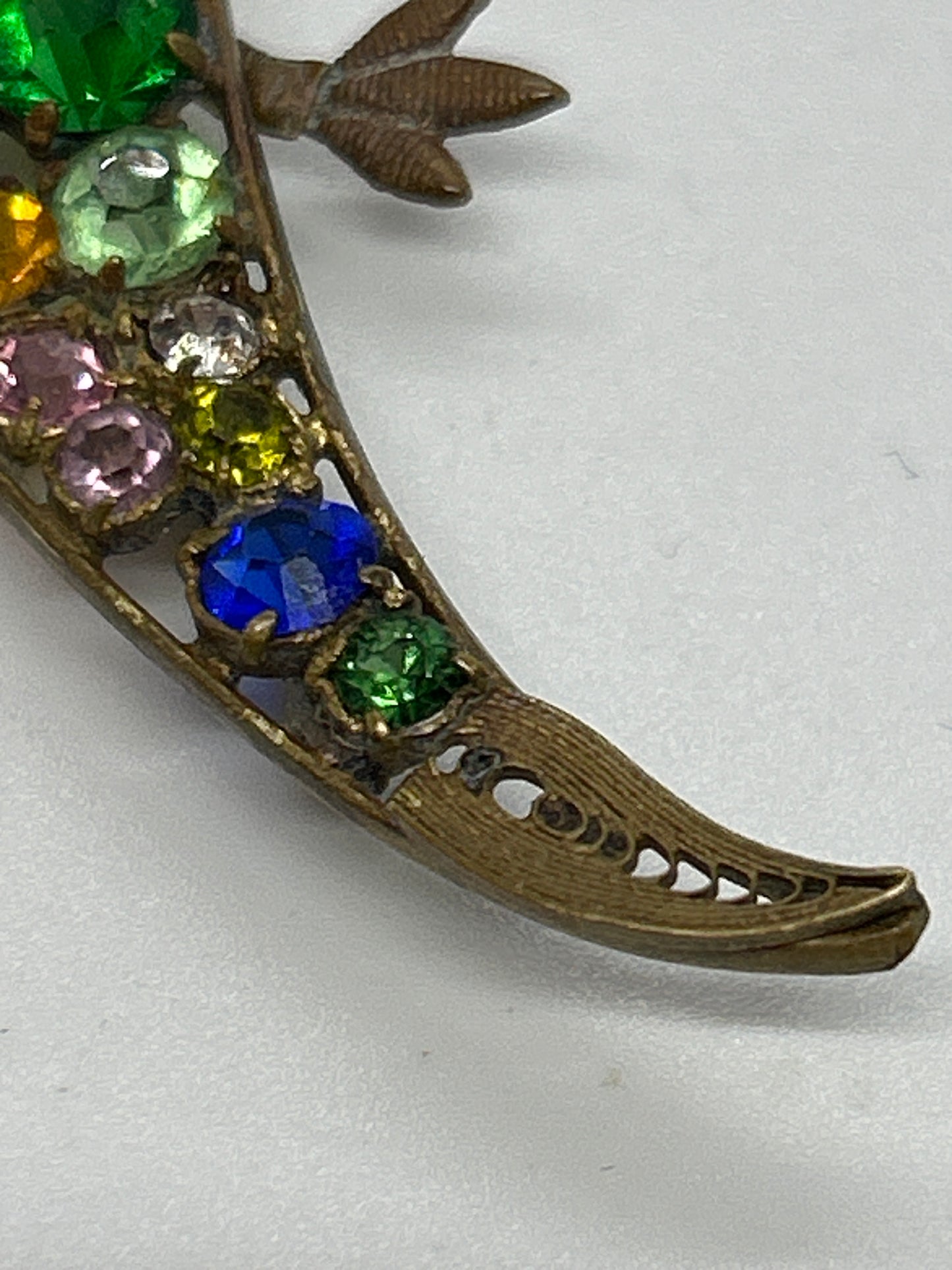 Art Deco Gecko vintage Czech brooch.