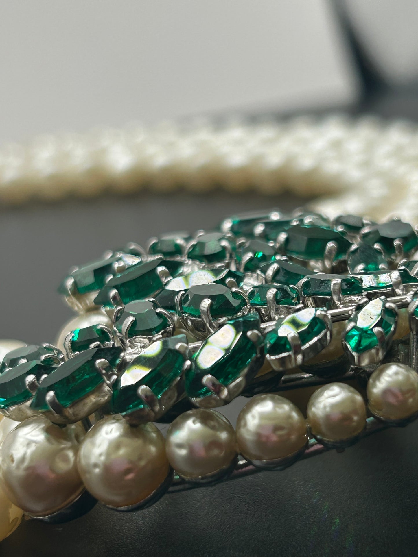 Christian Dior 1961 Vintage Rare Green Stones Necklace