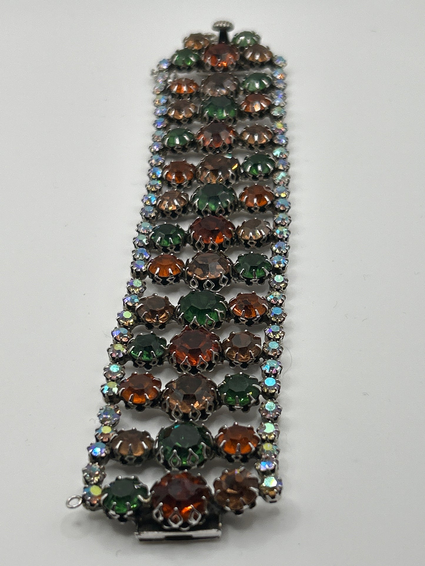 Vintage crystal multicoloured bracelet signed Vendome