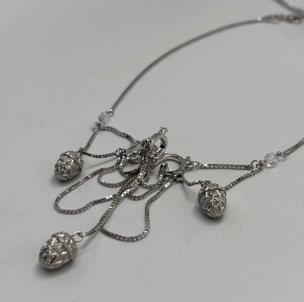 Christian Dior vintage 1997 acorn necklace with earrings . Galliano era .