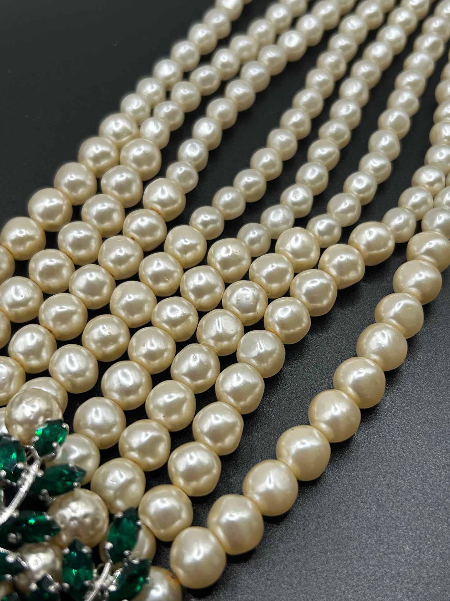 Christian Dior 1961 Vintage Rare Green Stones Necklace