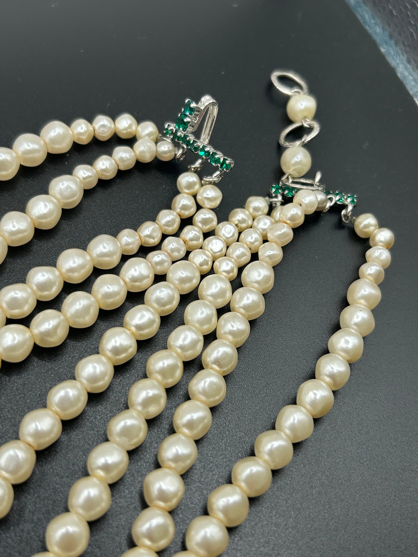 Christian Dior 1961 Vintage Rare Green Stones Necklace