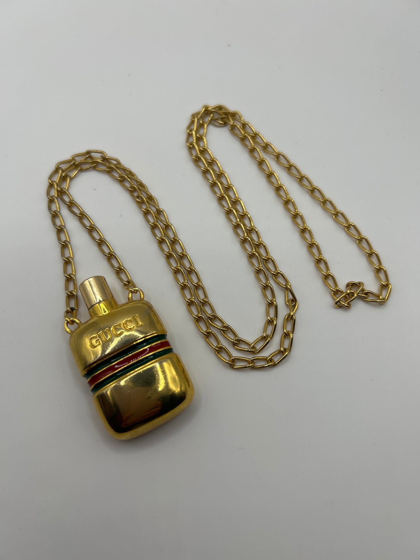Vintage Gucci Pendant Bottle Necklace 1970s