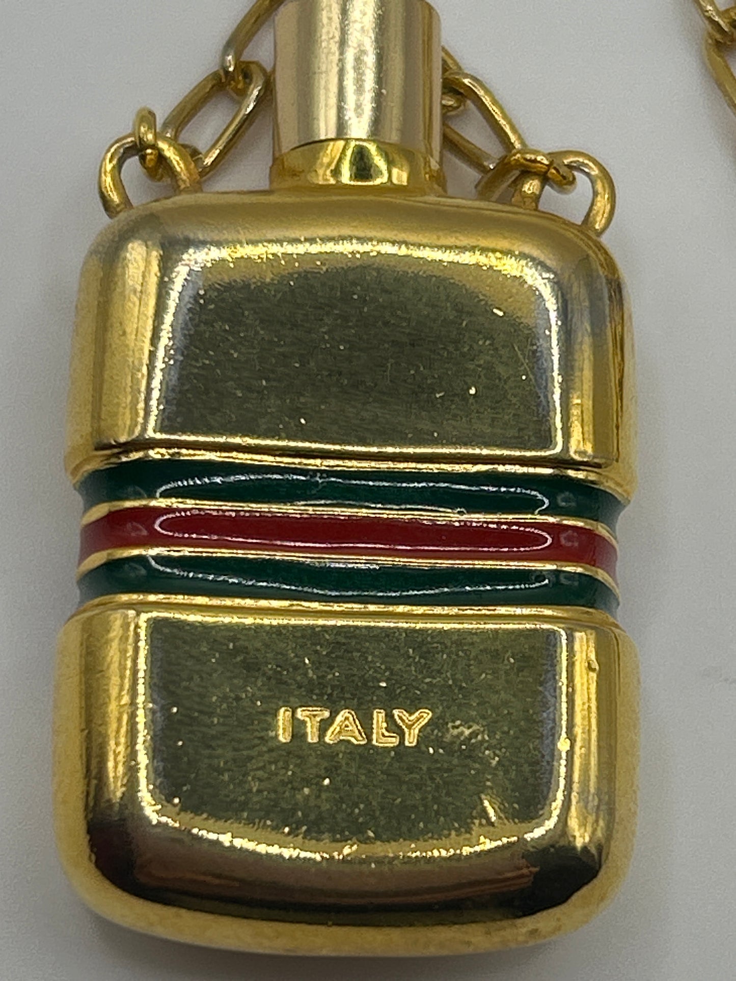 Vintage Gucci Pendant Bottle Necklace 1970s