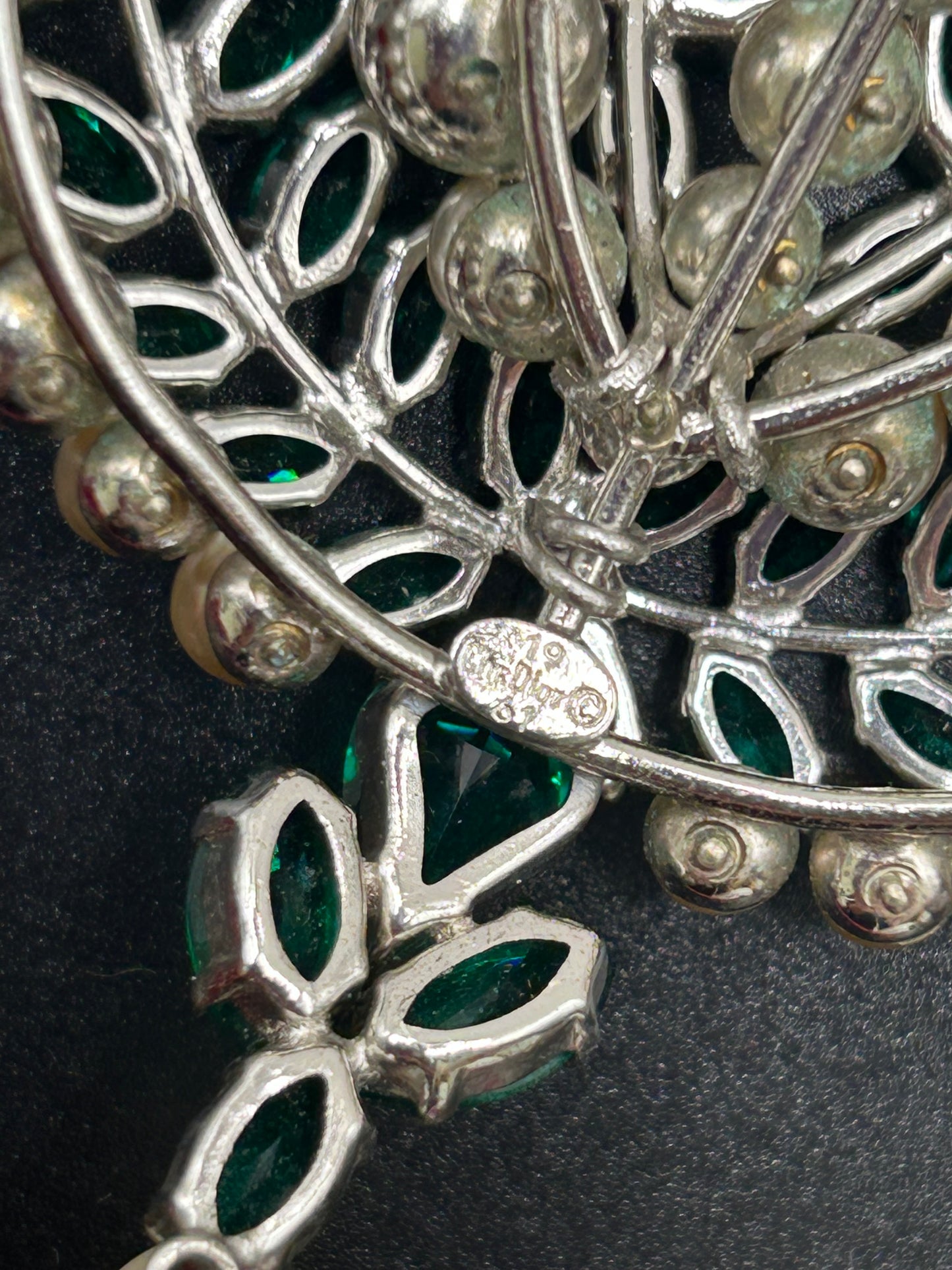 Christian Dior 1961 Vintage Rare Green Stones Necklace