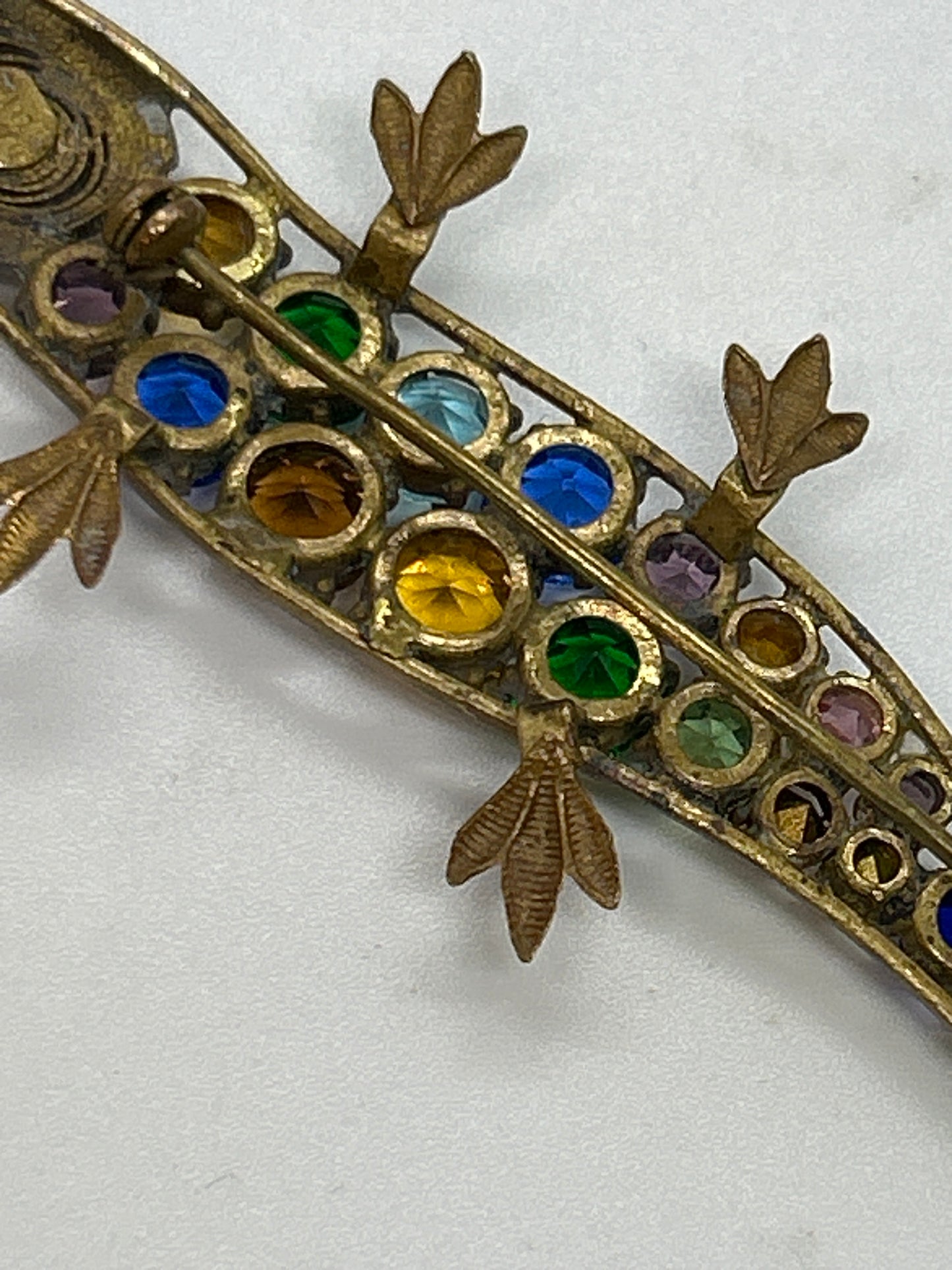 Art Deco Gecko vintage Czech brooch.