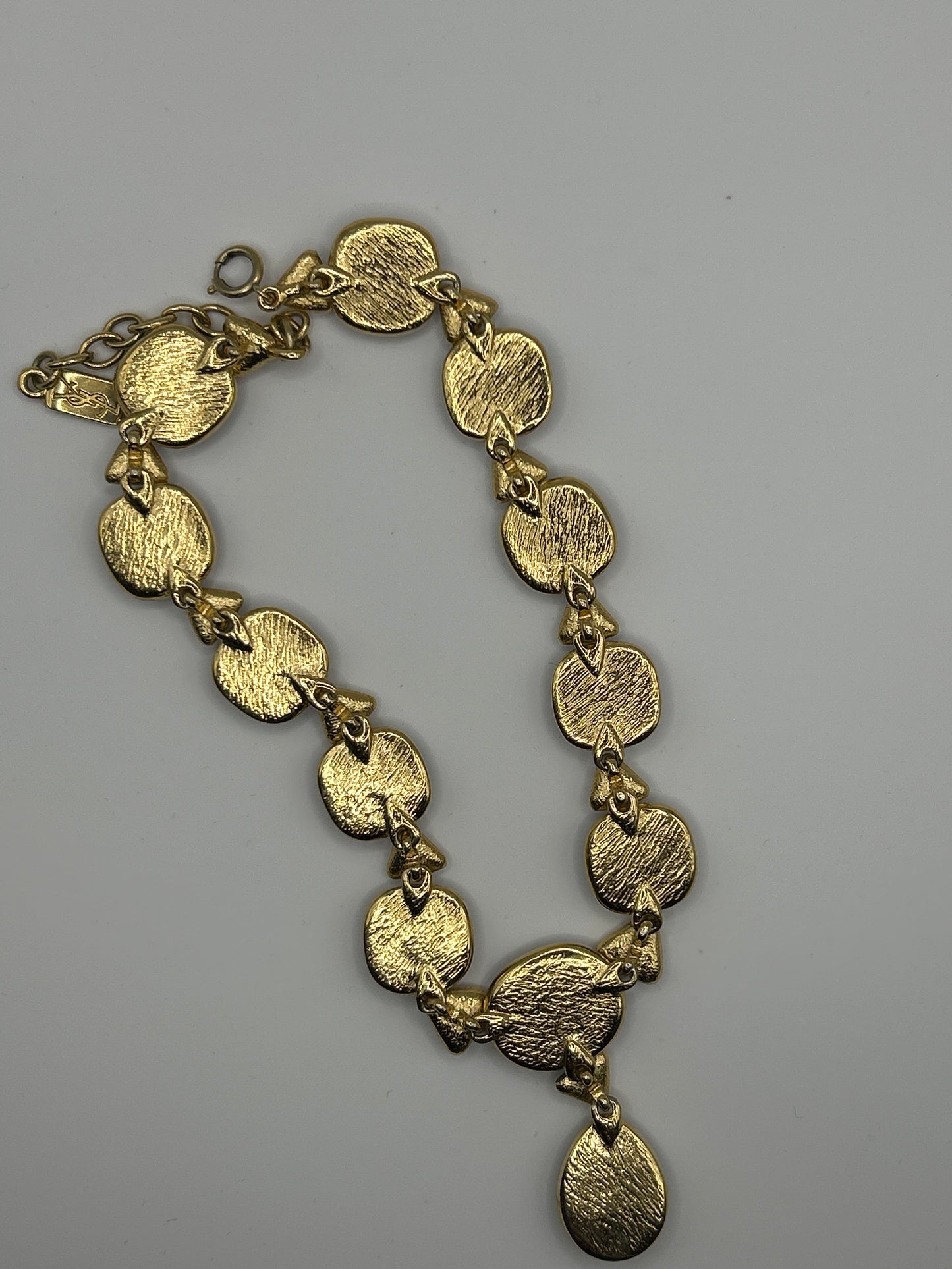 Yves Saint Laurent YSL vintage glass stones necklace. Robert Goossens 1980s.