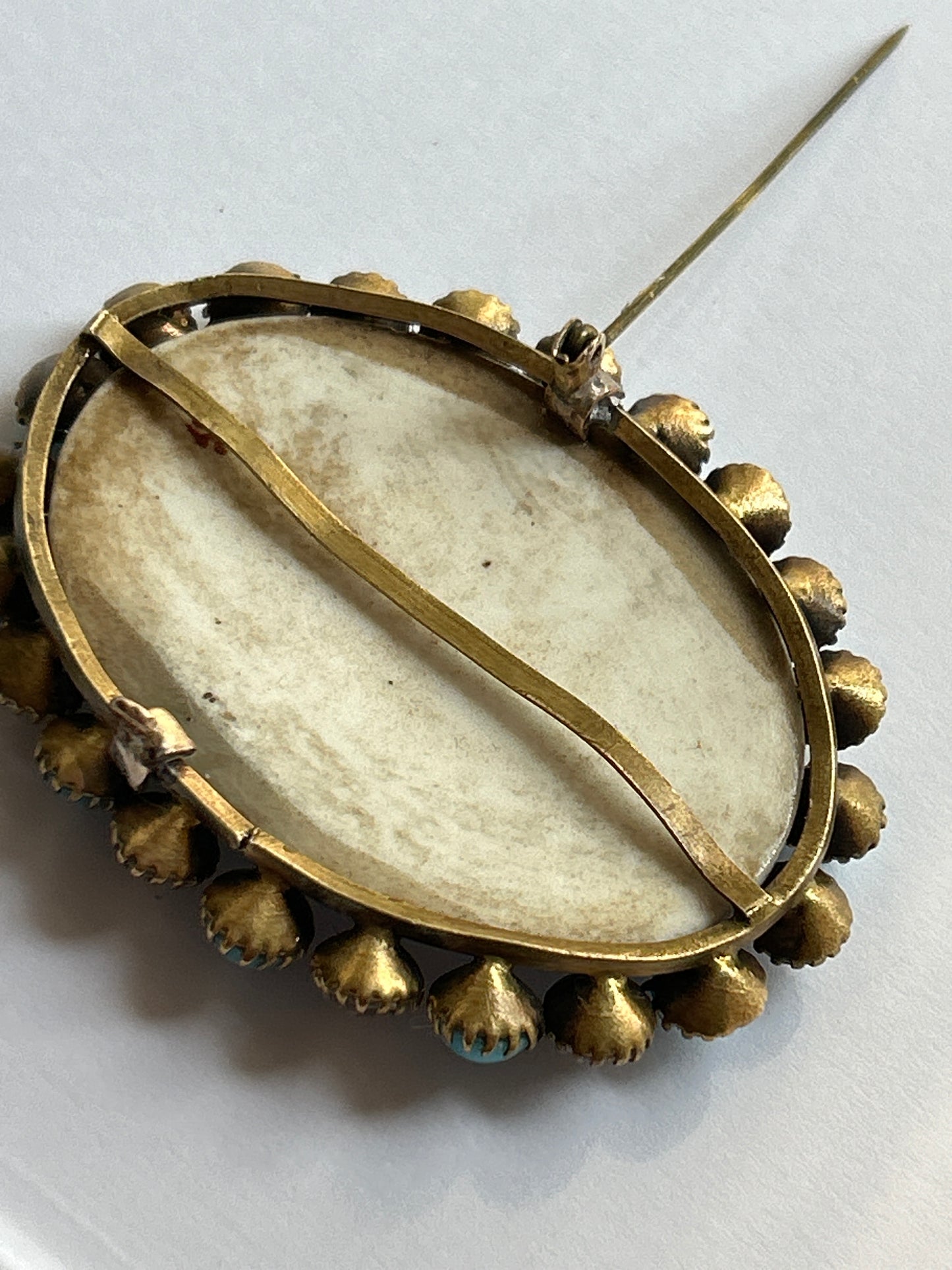 Victorian Antique Ceramic Brooch