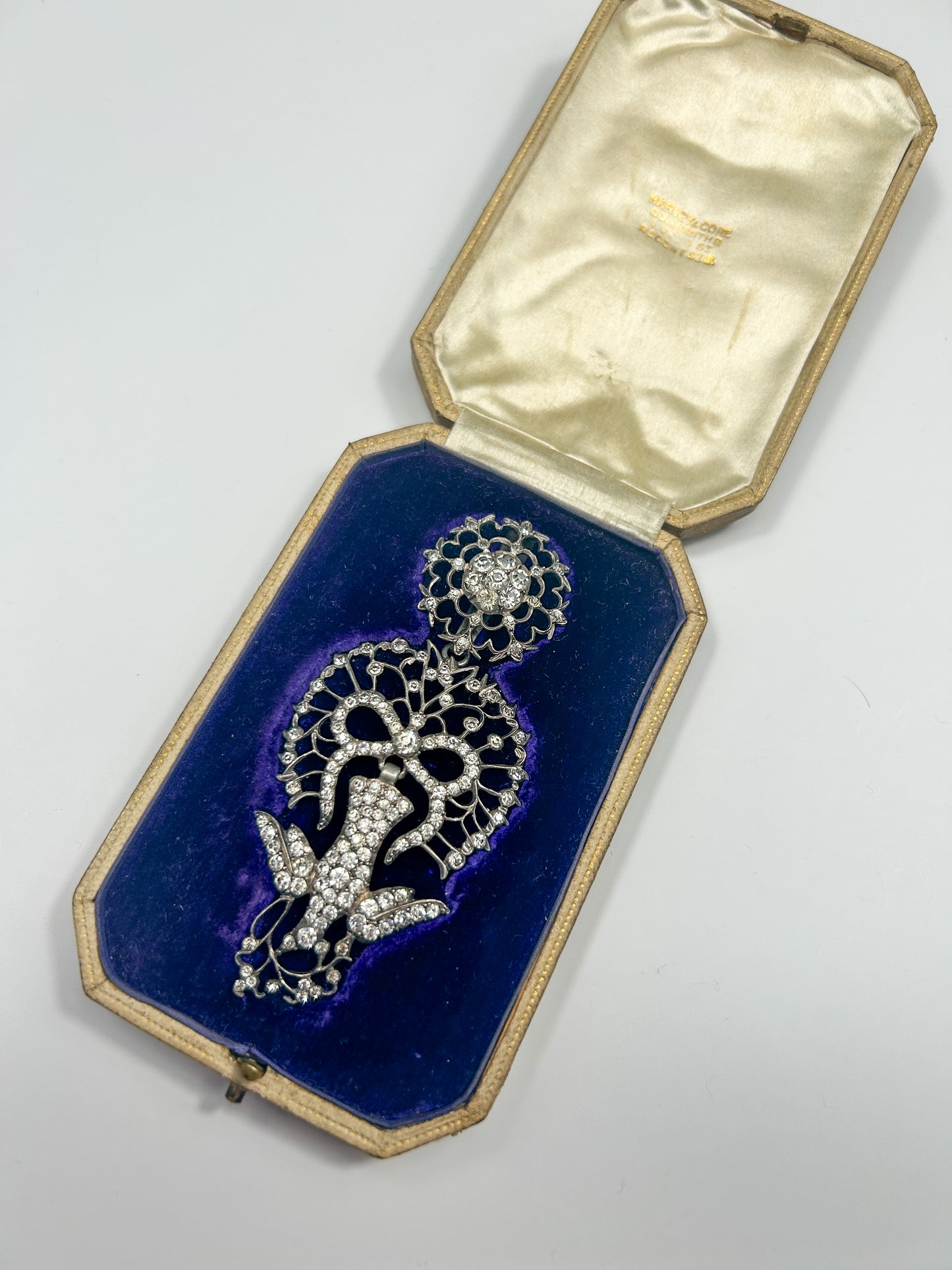 Antique Edwardian Saint Esprit pendant silver & paste.