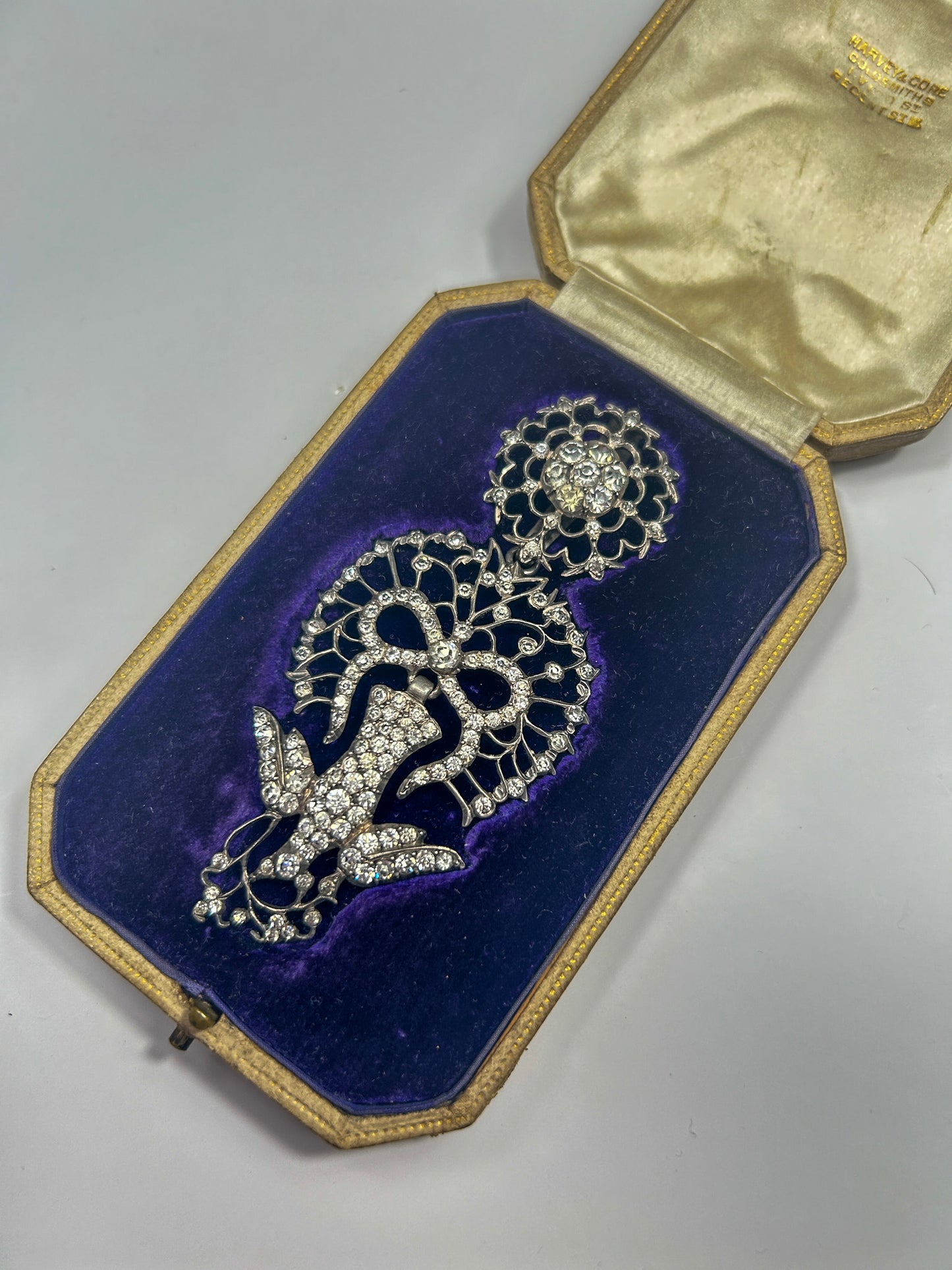 Antique Edwardian Saint Esprit pendant silver & paste.