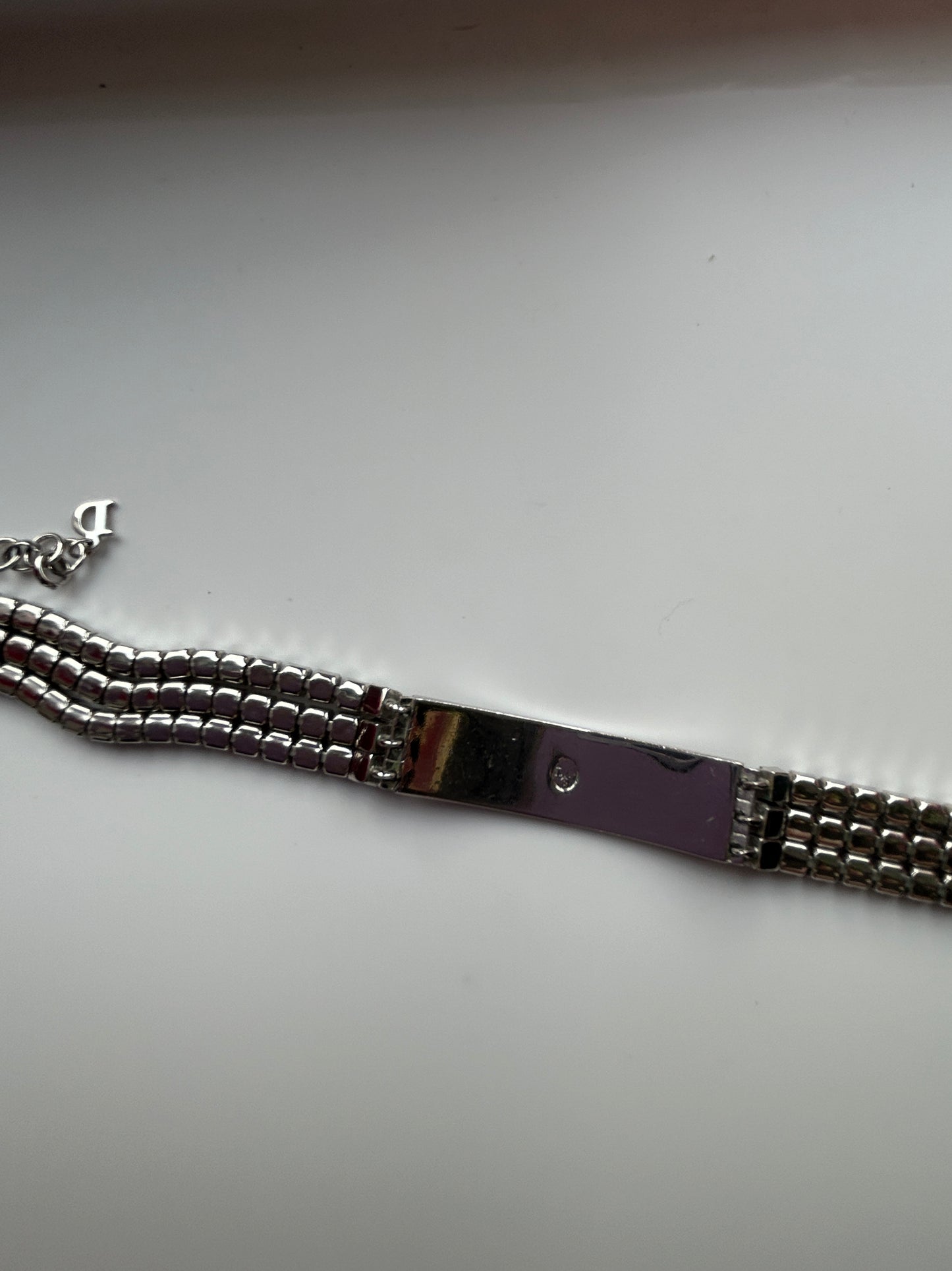 Christian Dior Red Enamel And Multicoloured Rhinestones Choker And Bracelet Set.
