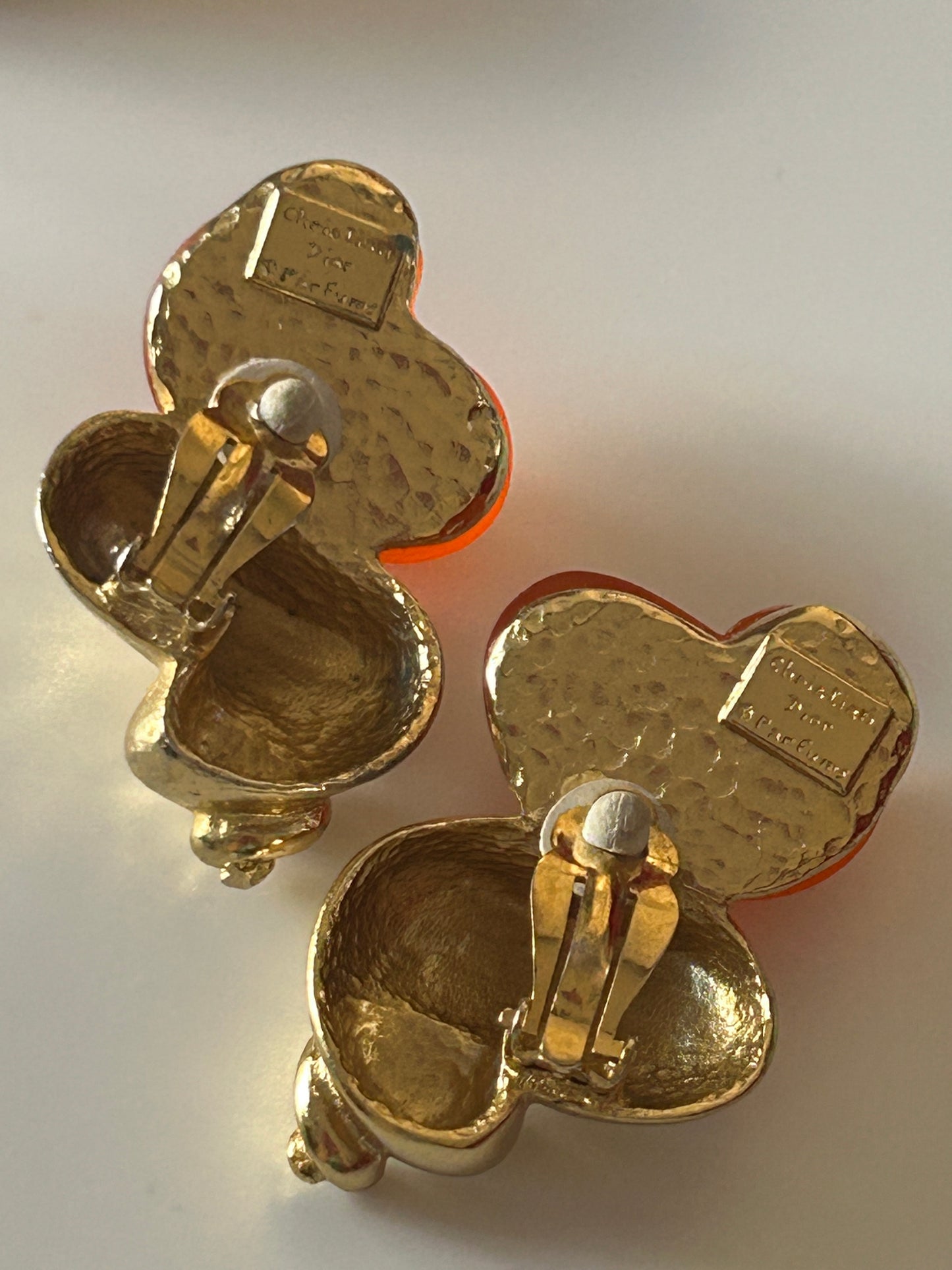 Christian Dior vintage 1980s Sea Shell earrings and Brooch.