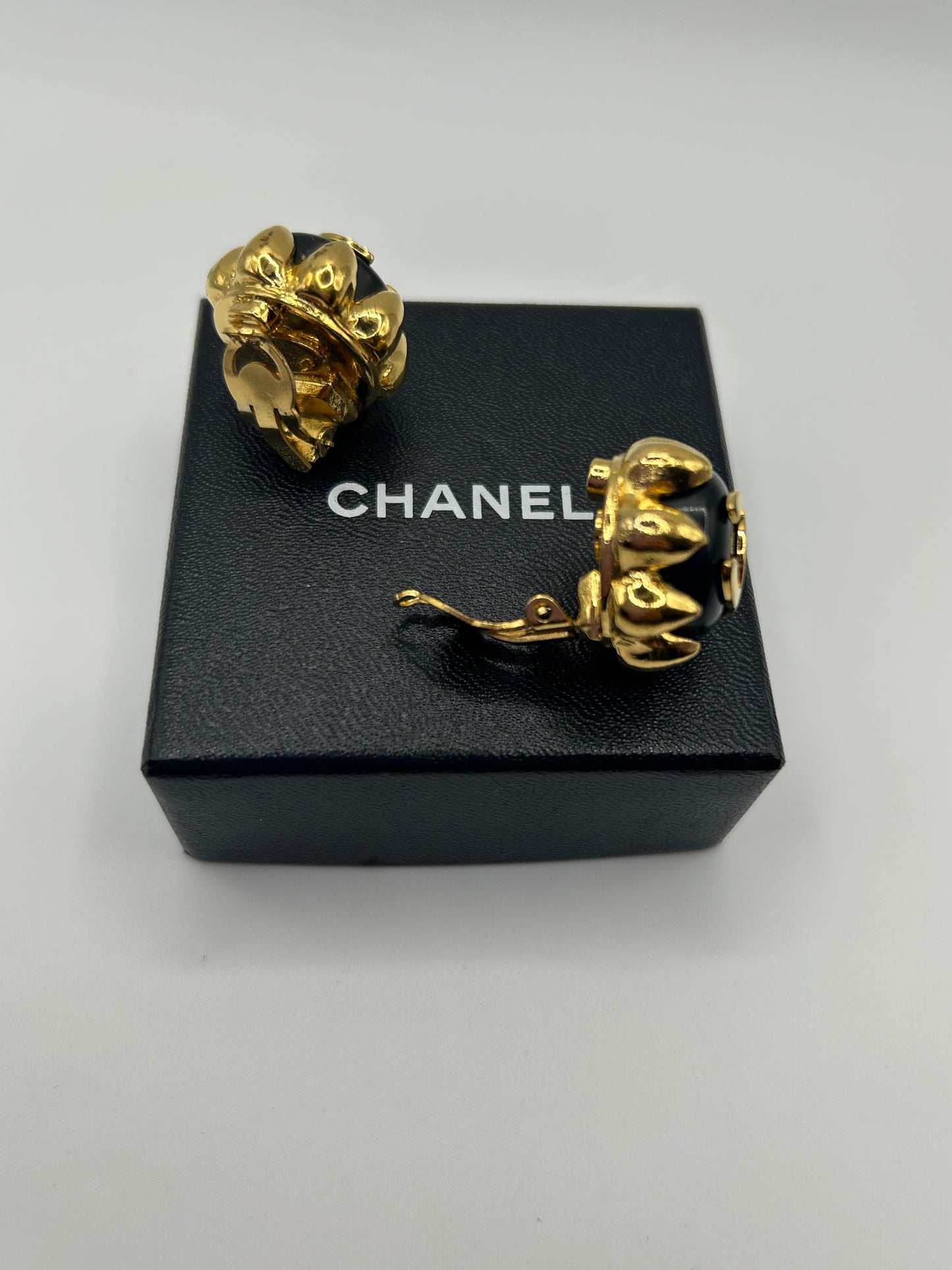 Chanel vintage clip on earrings . Dated 1993.