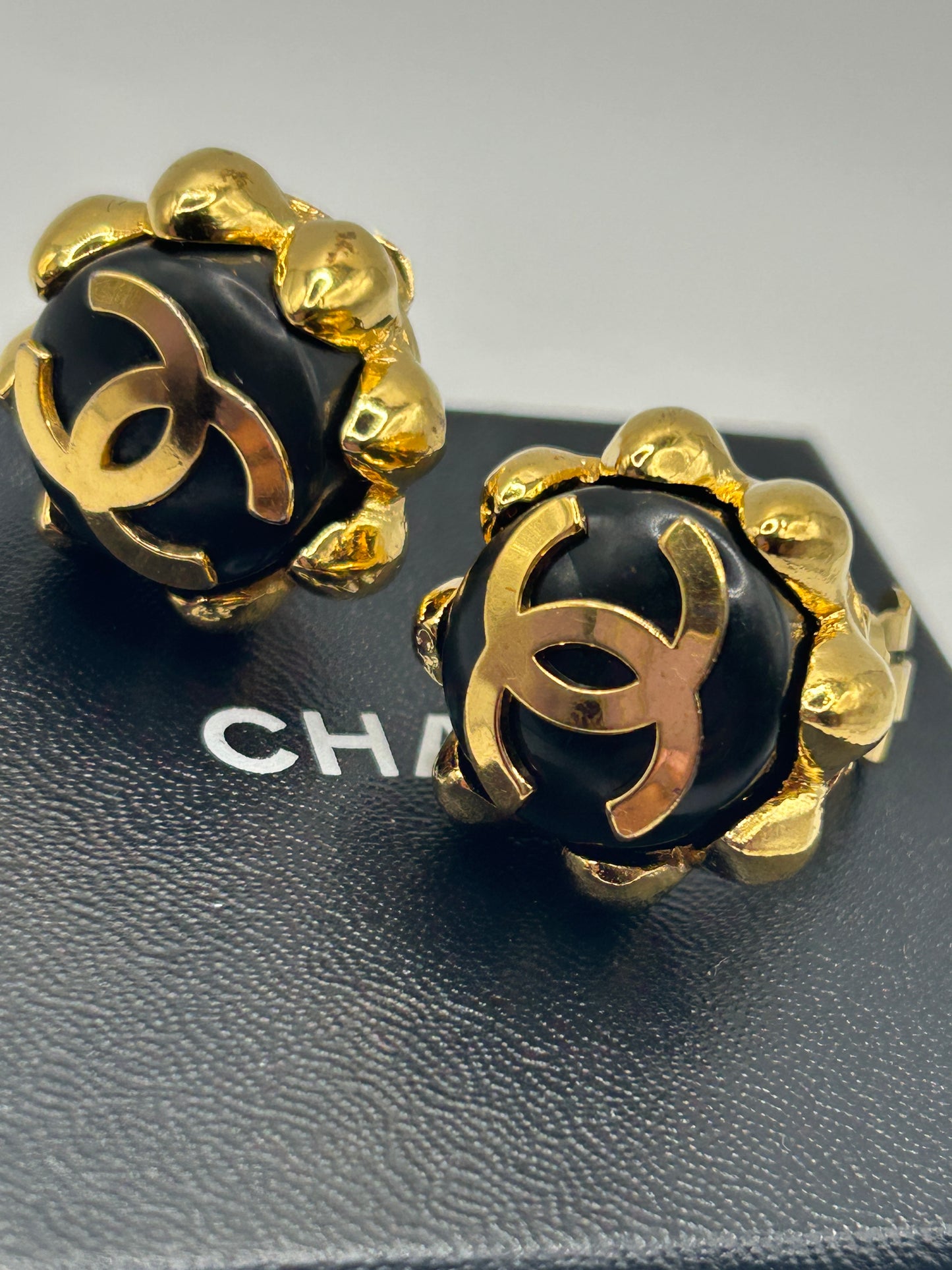 Chanel vintage clip on earrings . Dated 1993.