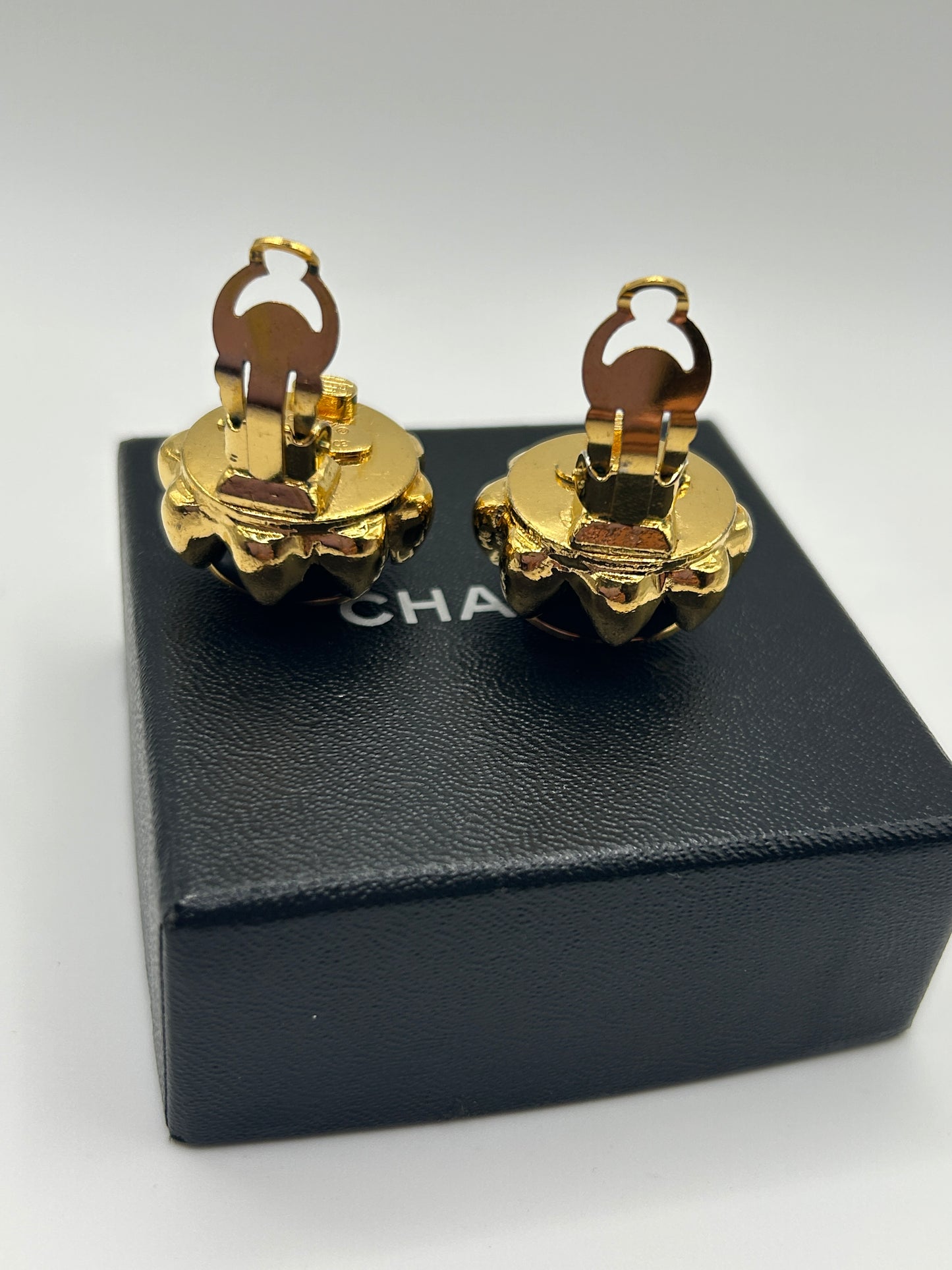 Chanel vintage clip on earrings . Dated 1993.