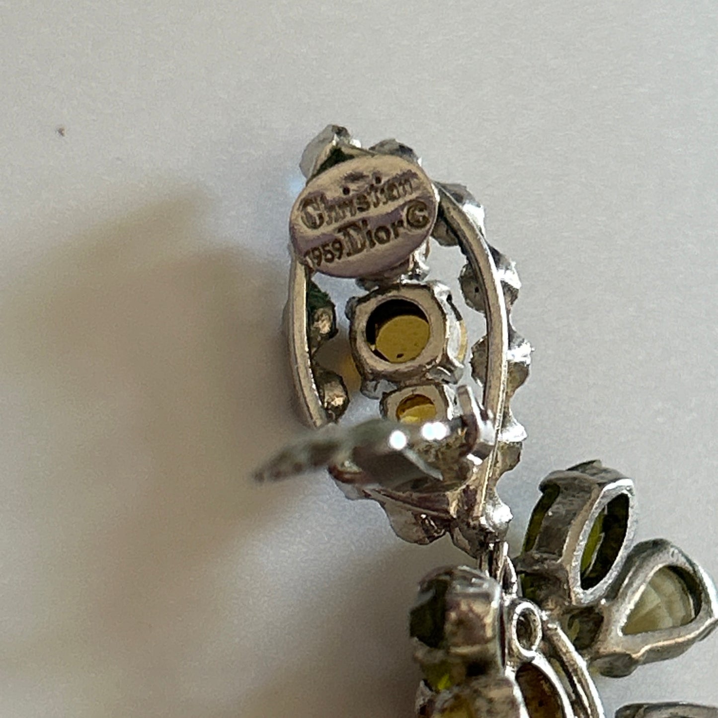 Christian Dior Crystal Vintage
Brooch And Clip On Earrings Signed And Dated 1959