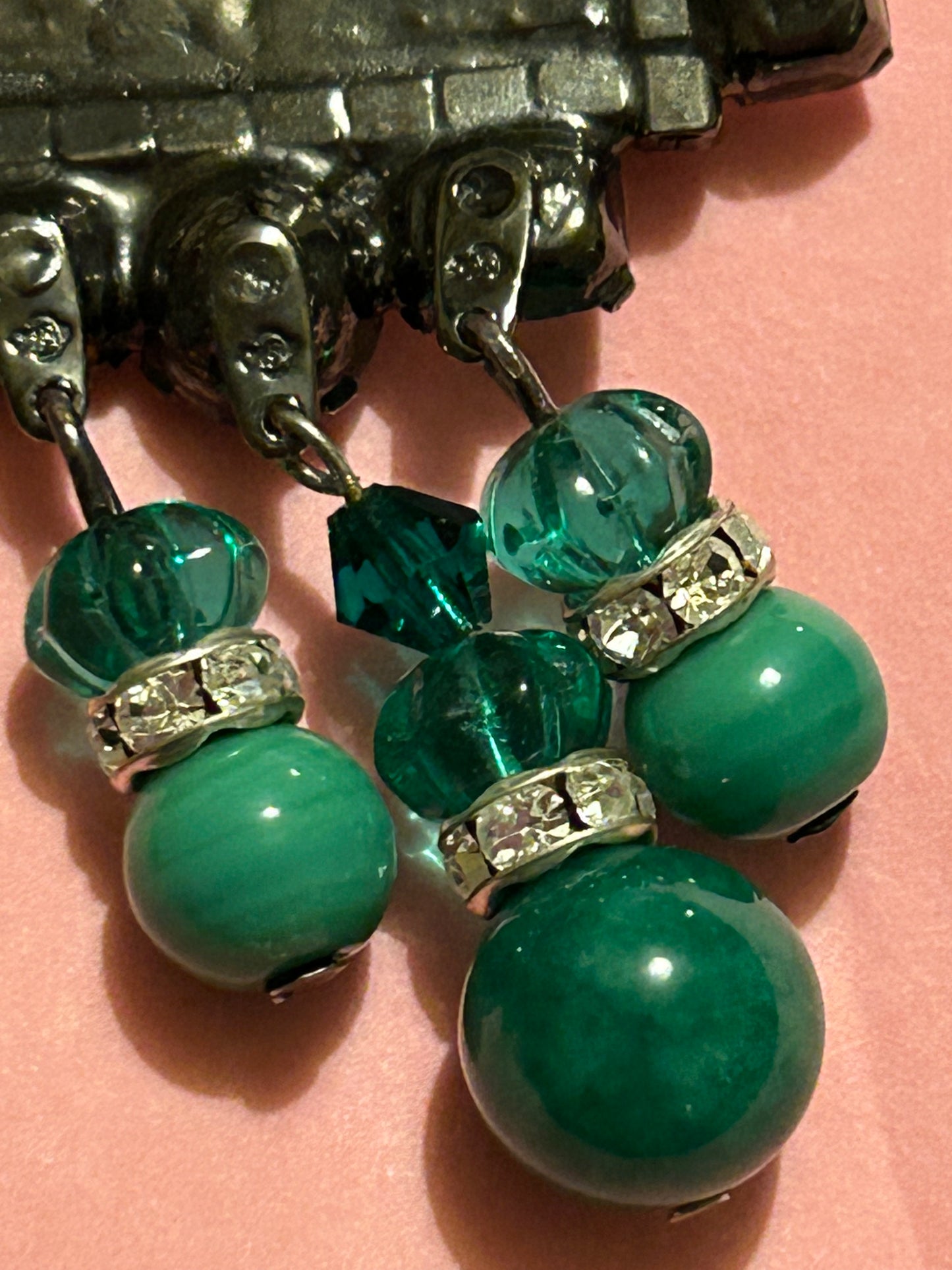 Vintage Earrings Signed Moans Couture Runway