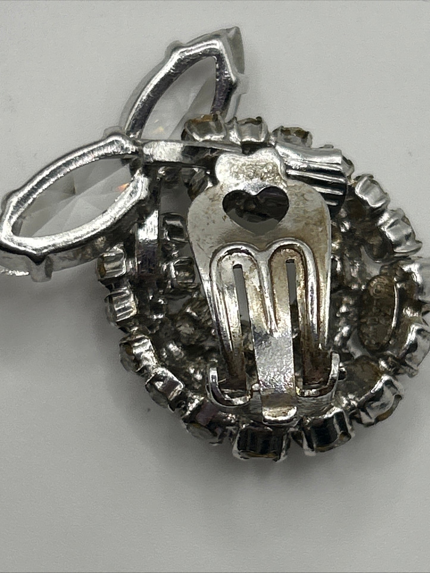 Christian Dior 1962 Crystal clip on earrings .