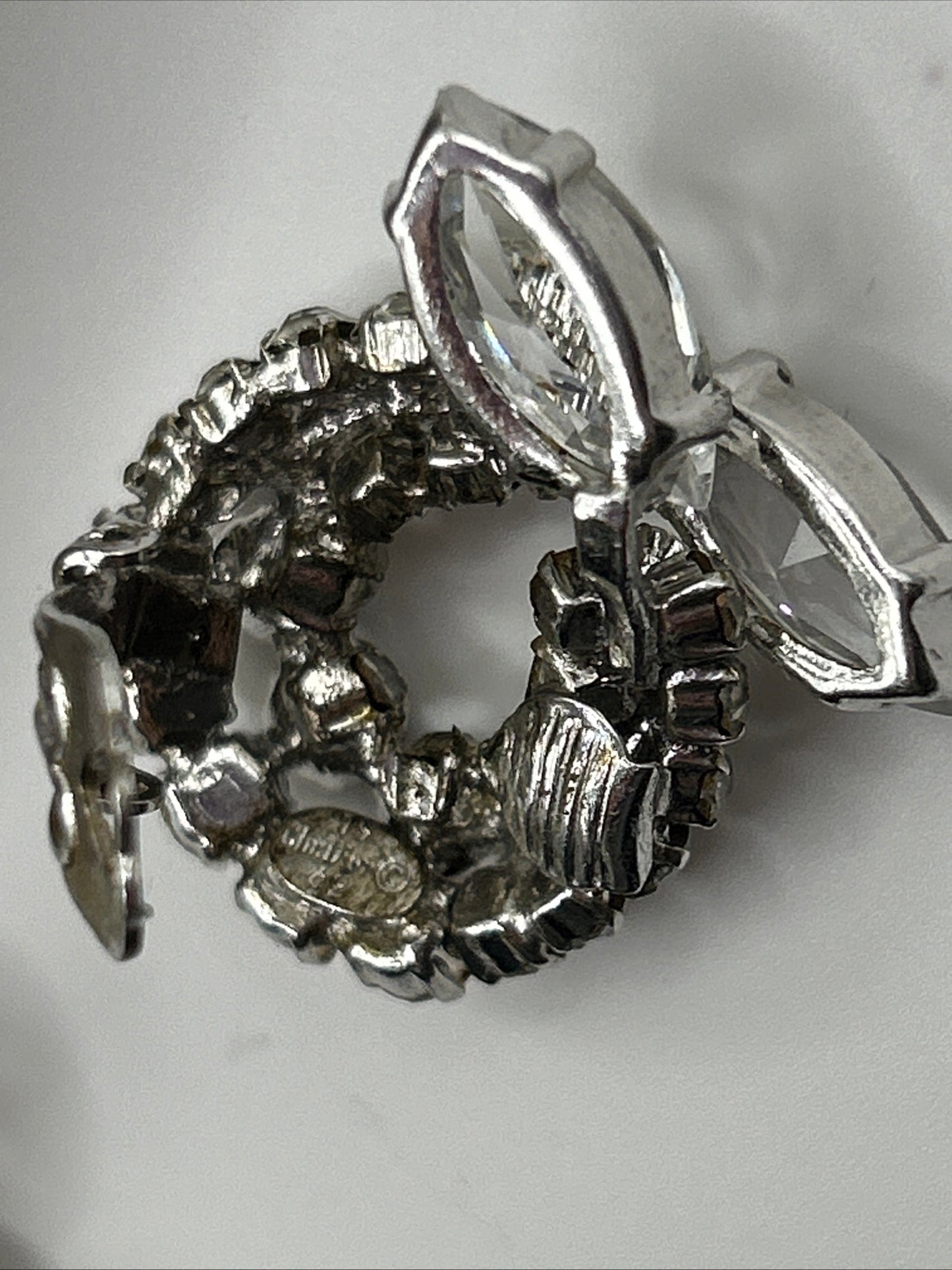 Christian Dior 1962 Crystal clip on earrings .