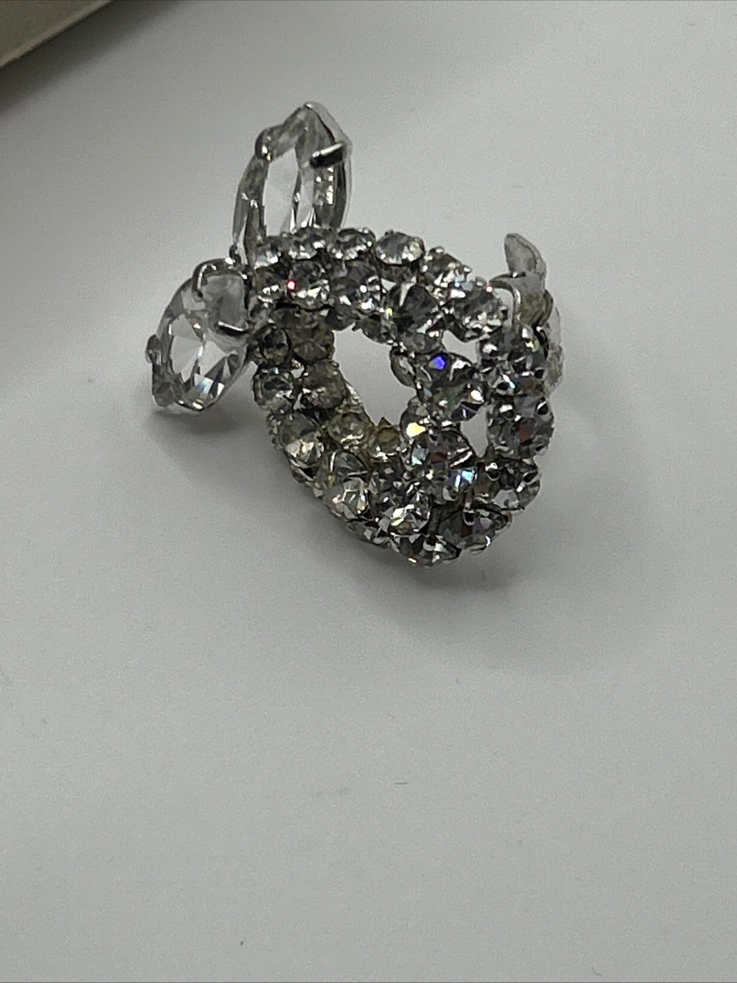 Christian Dior 1962 Crystal clip on earrings .