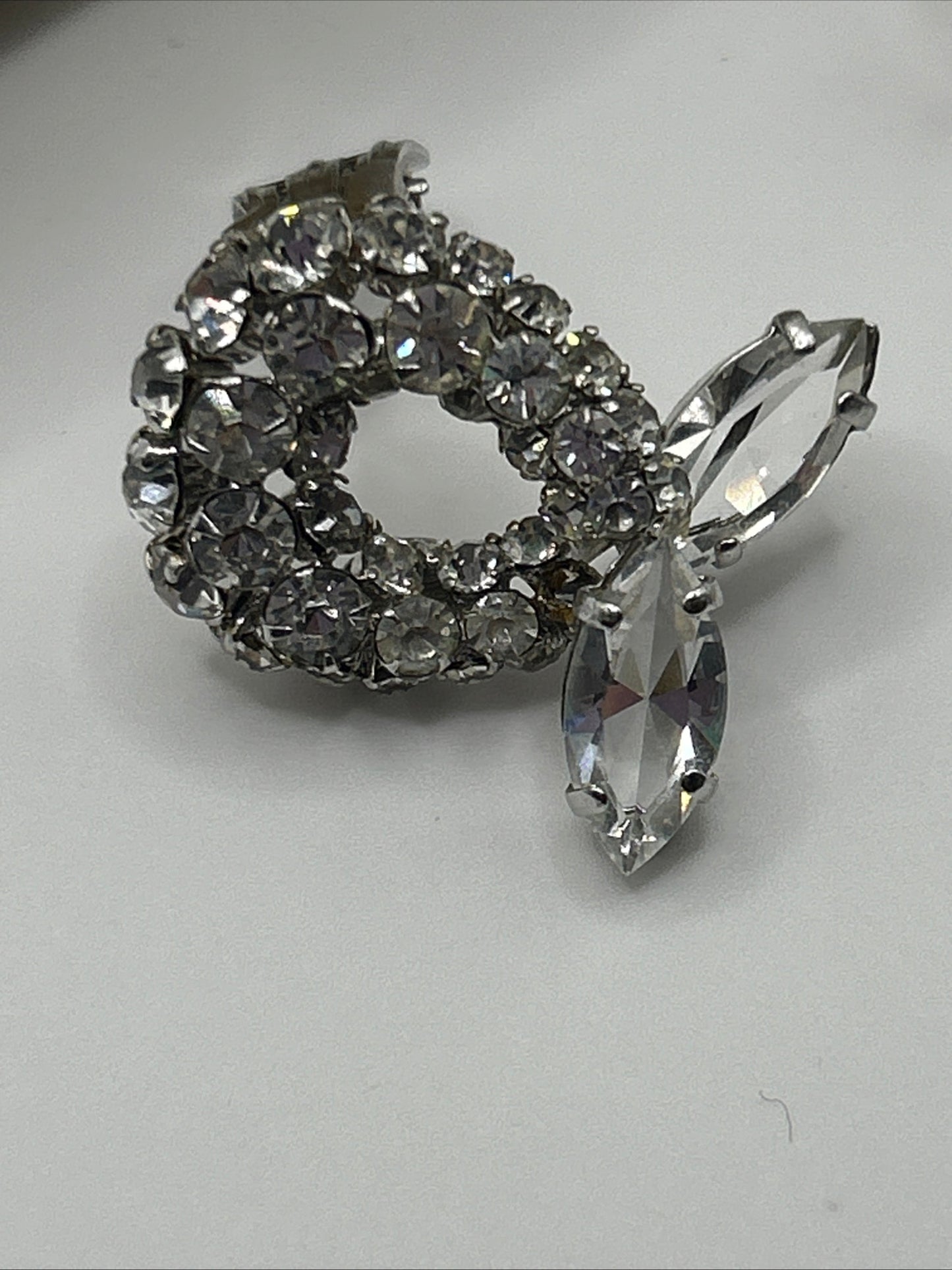 Christian Dior 1962 Crystal clip on earrings .