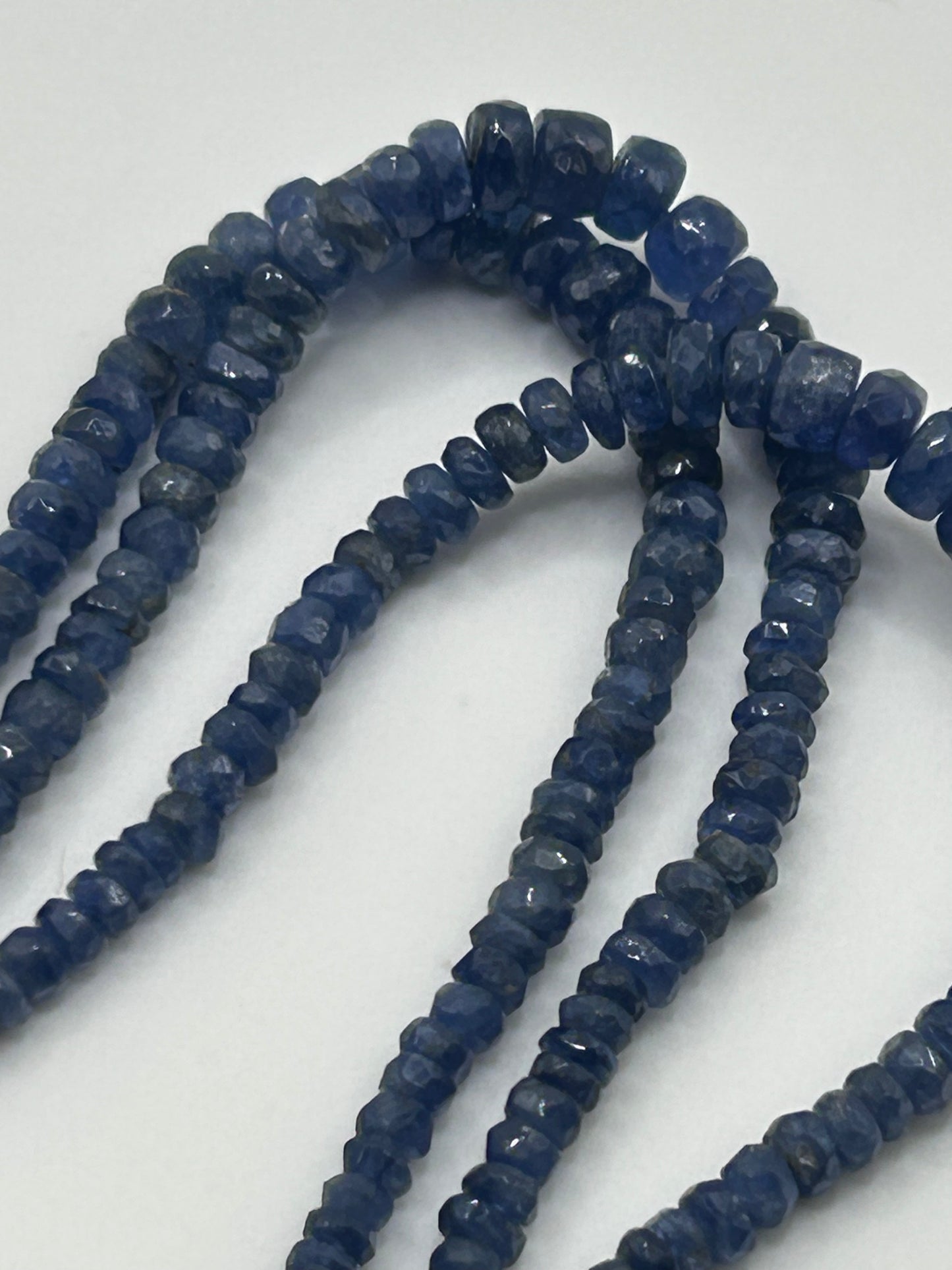 Victorian Bracelet with faceted Sapphires & Silver Edwardian Blue Enamel Clasp